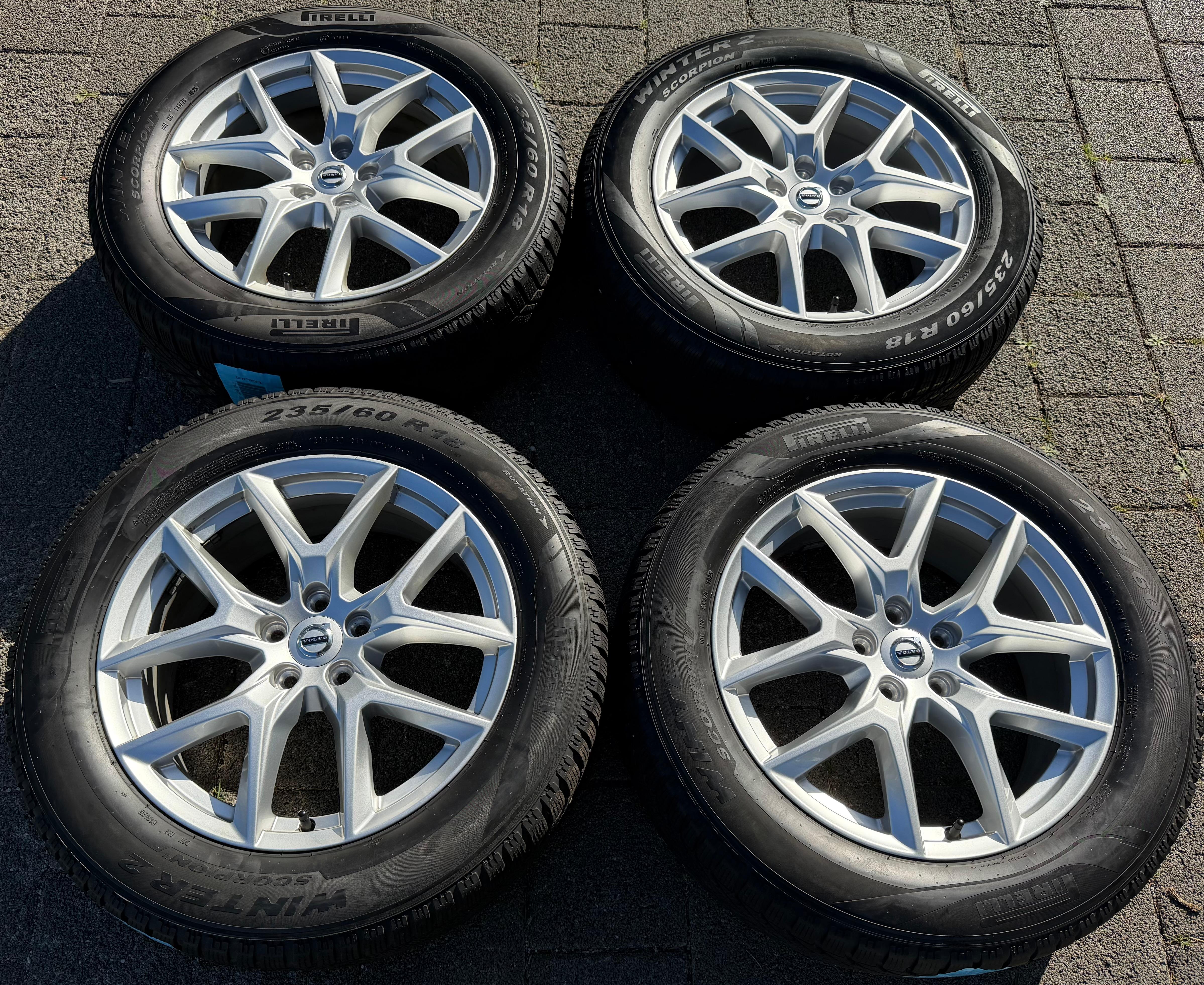 4 Original 18" Alu Winterräder Volvo XC60 II 31423851 235/60R18 107V Pirelli 2025