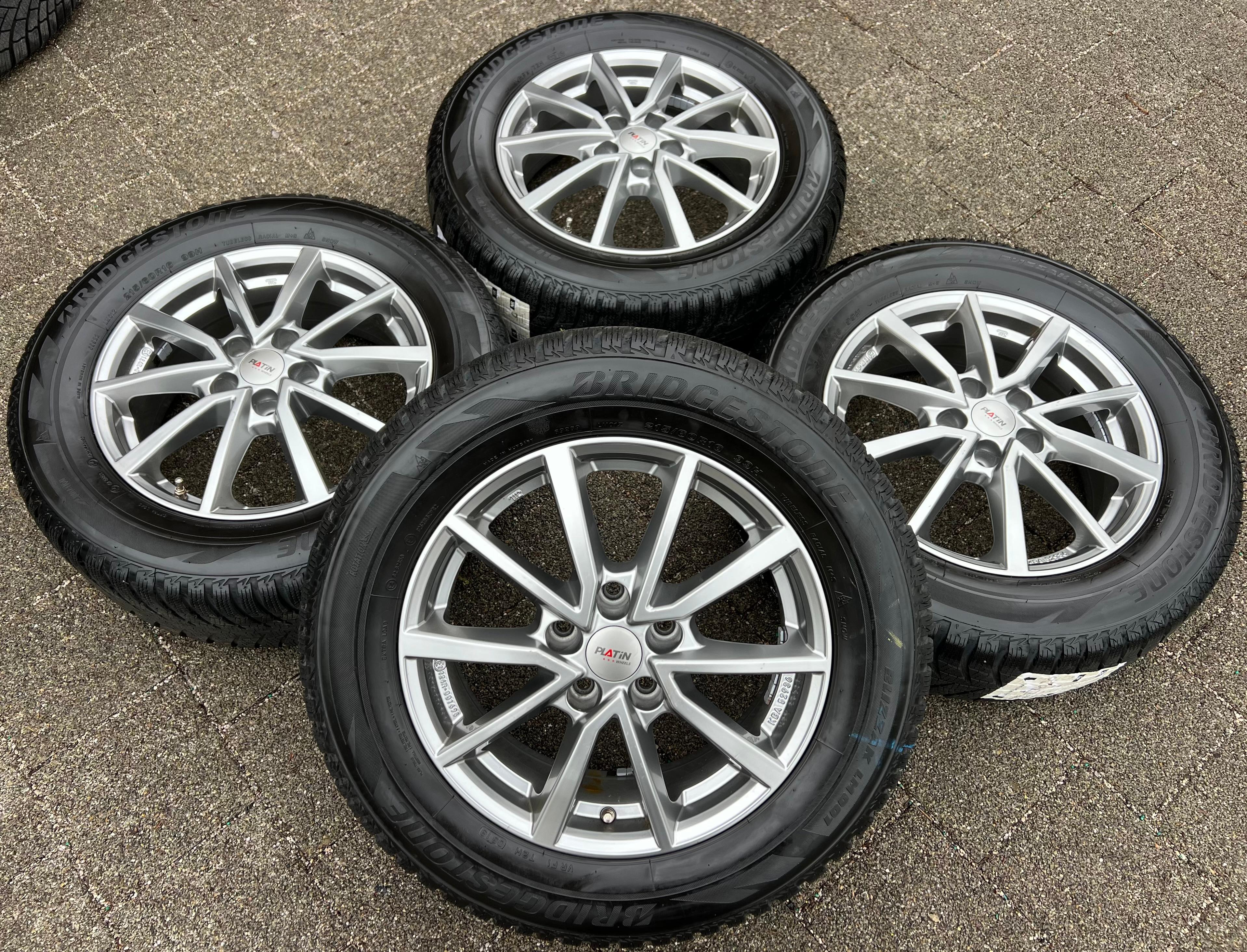ALU WINTERRÄDER VW T-ROC AUDI Q2 SEAT ATECA SKODA KAROQ 215/60R16 99H BRIDGESTONE