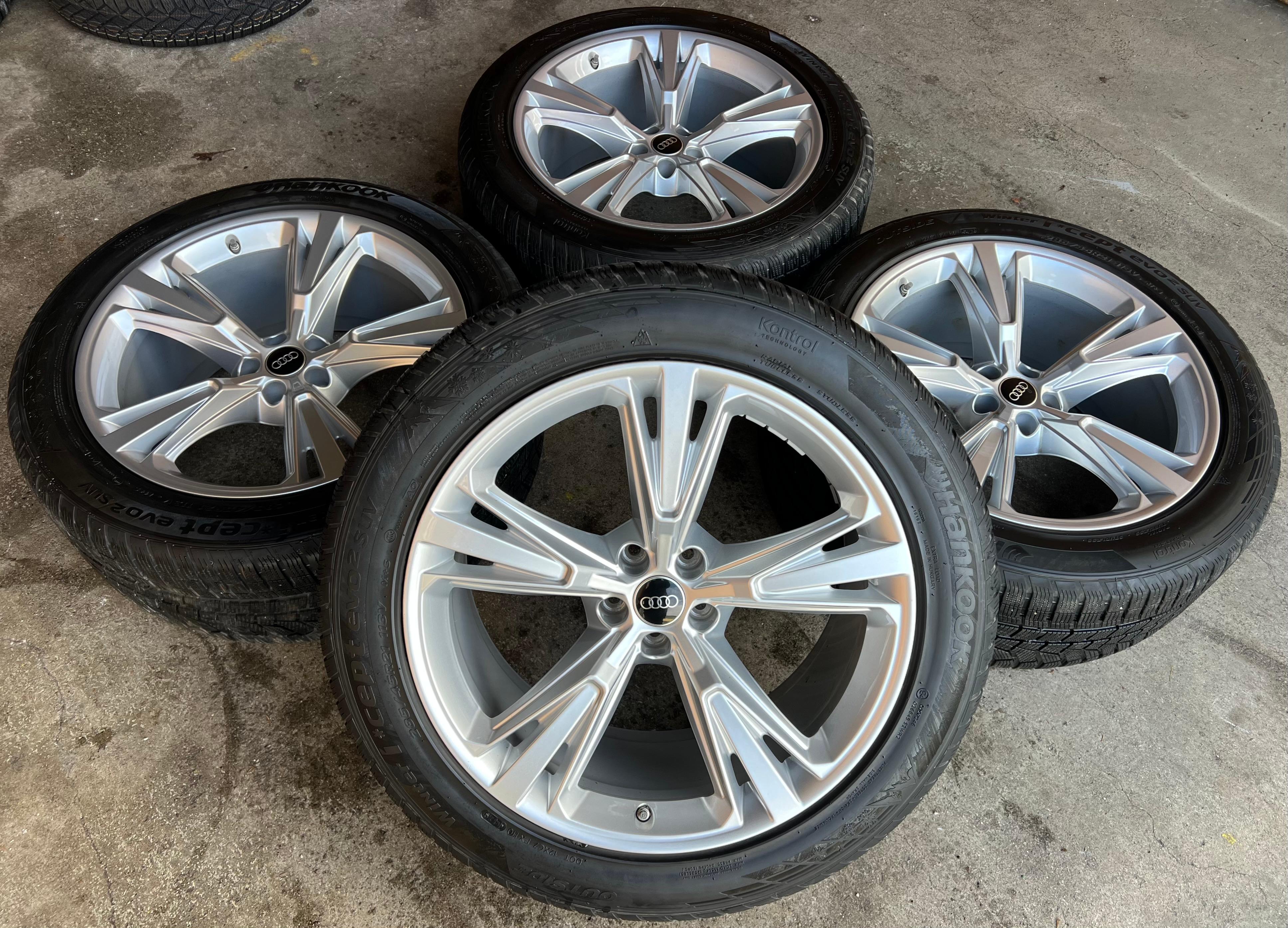 4 ORIGINAL 21" ALU WINTERRÄDER AUDI Q8 SQ8 4M 4M8601025H 285/45R21 113V HANKOOK FREIHAUS