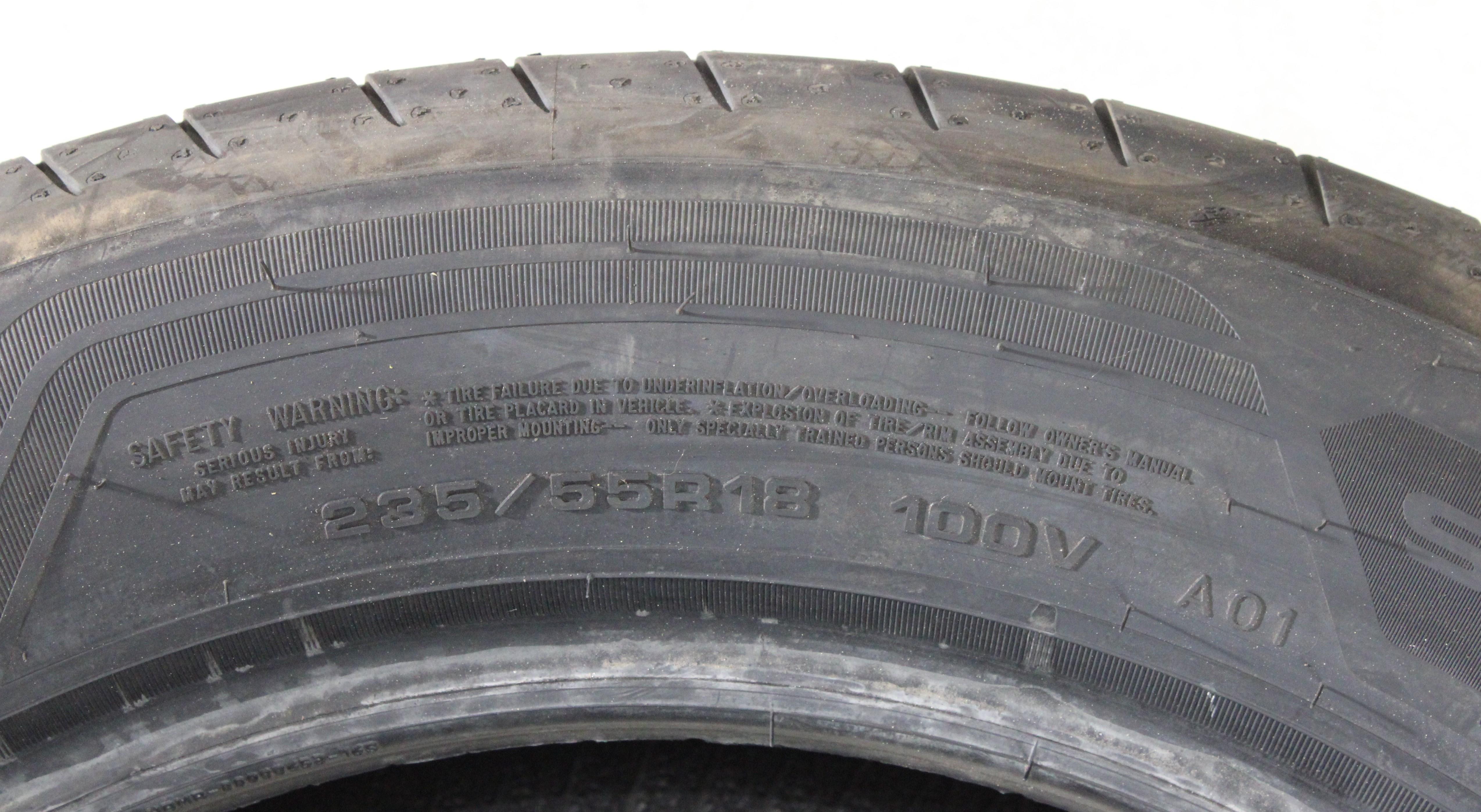 2 x 235/55R18 100V Sommerreifen Goodyear Eagle F1 Asymmetric 3 AO1 Volles Profil 2021