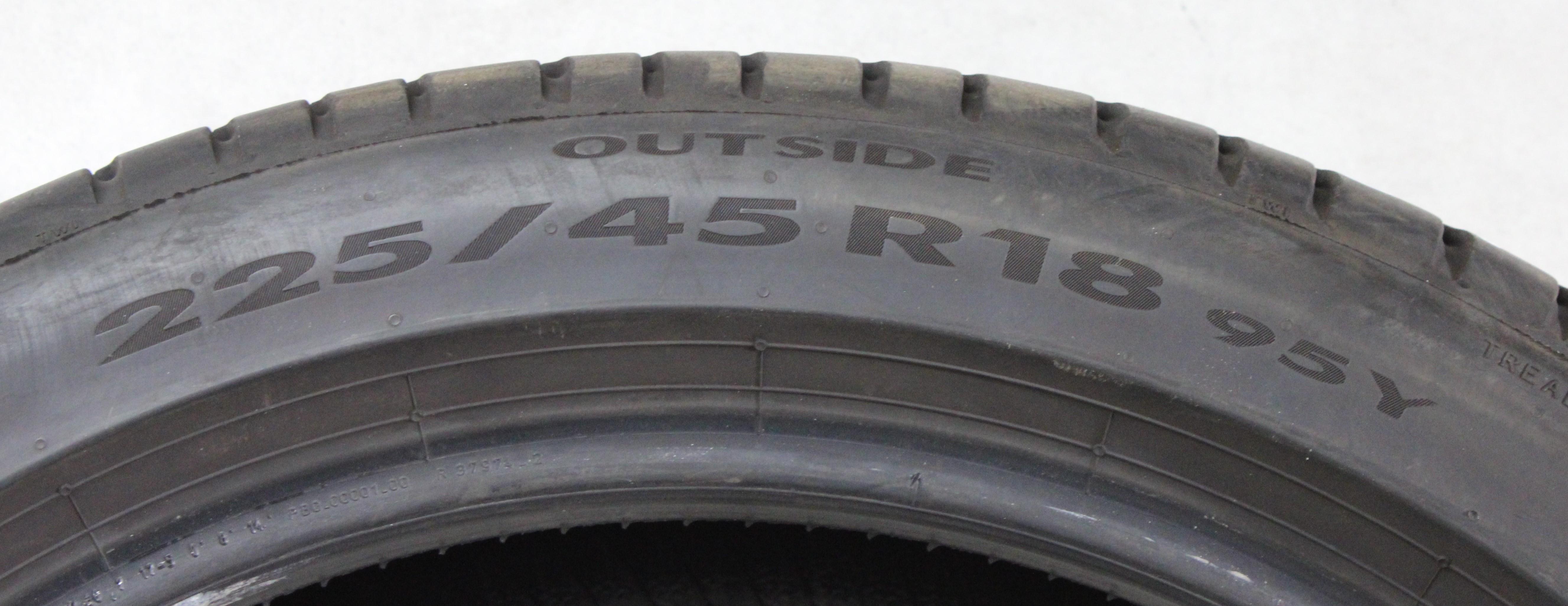 1 x 225/45R18 95Y Sommerreifen Pirelli Cinturato P7 * 5,5-6mm 2022
