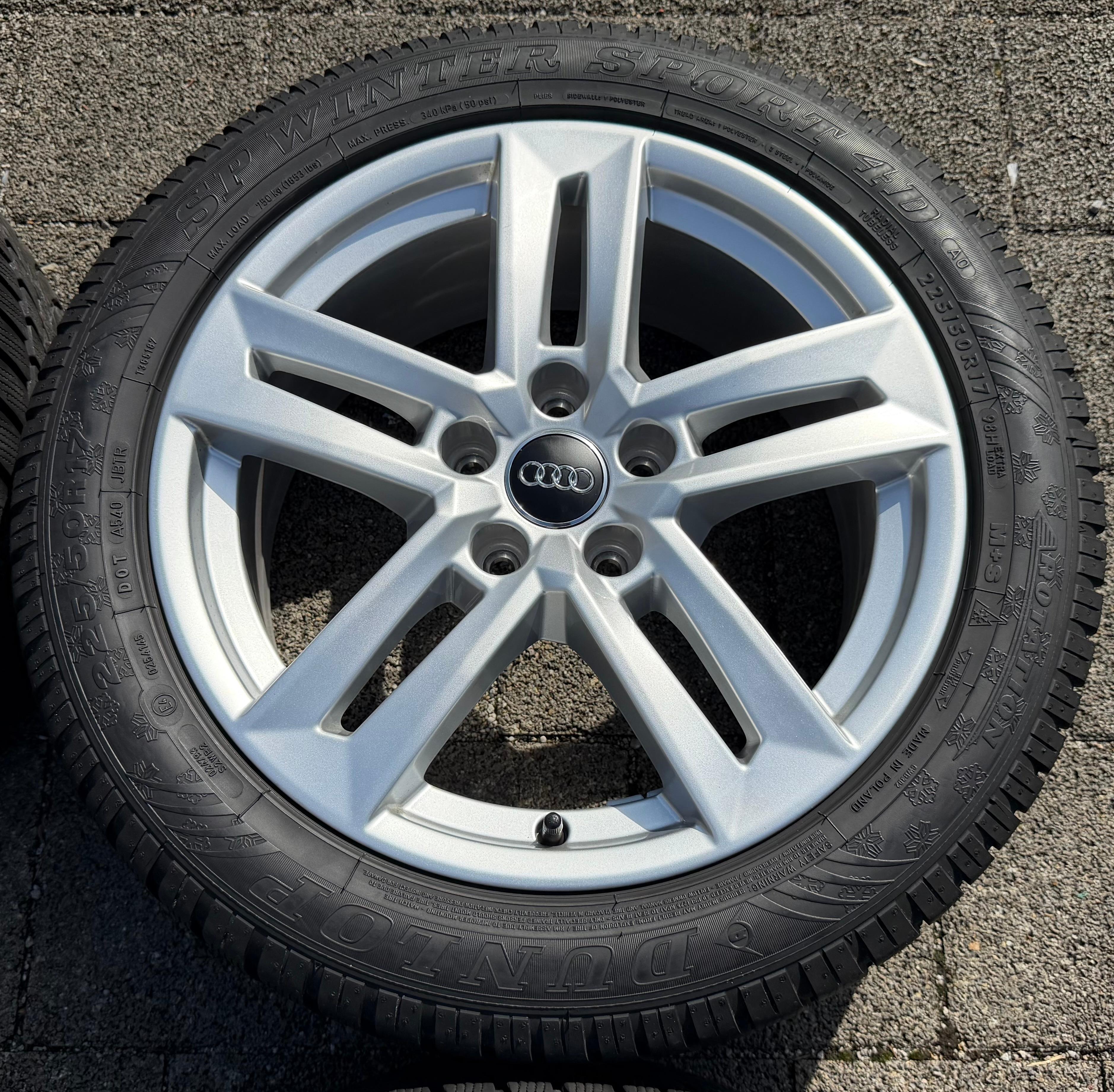 4 Original 17" Alu Winterräder Audi A4 B9 8W 8W0601025P 225/50R17 98H Dunlop 2021