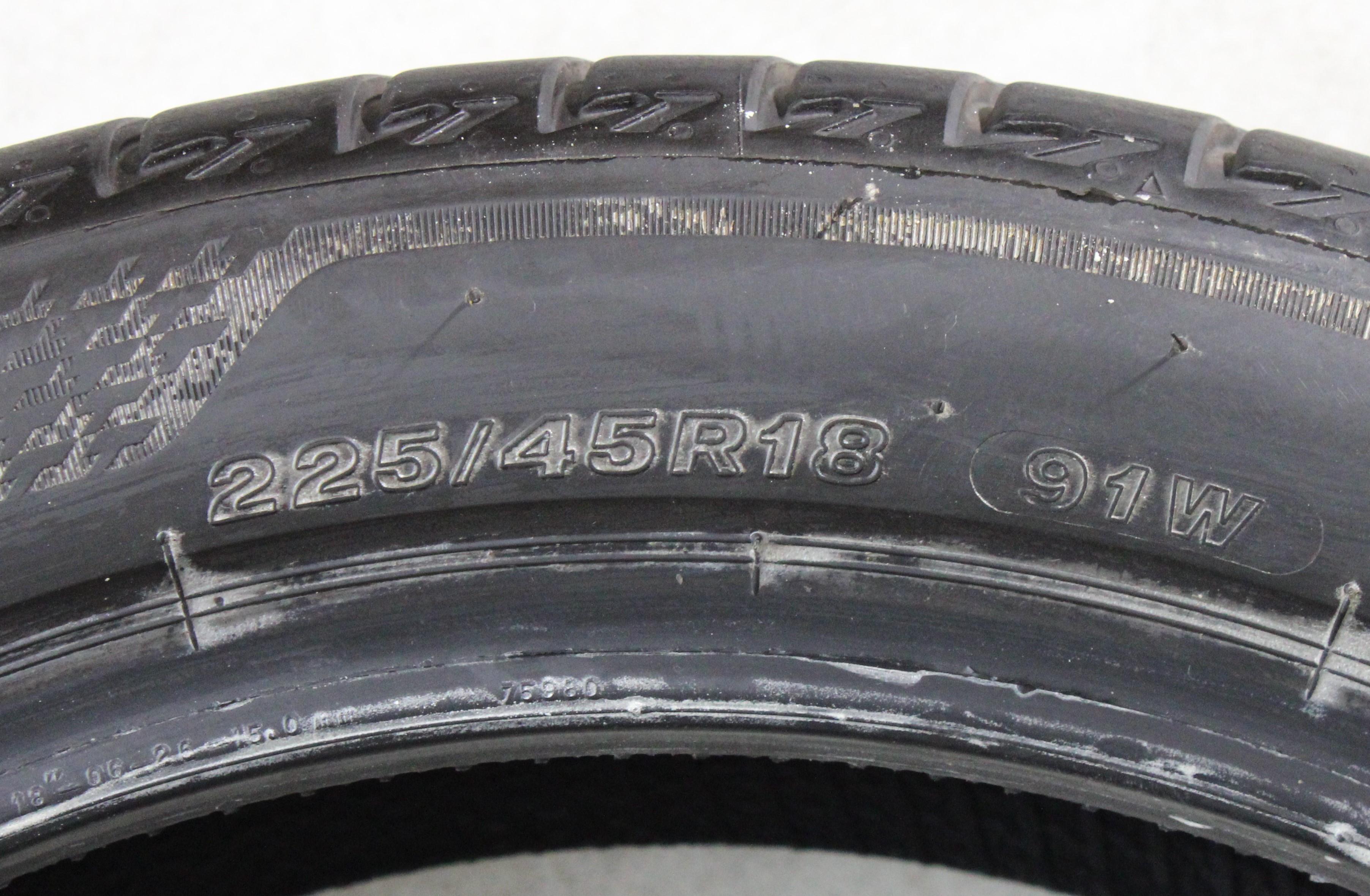 4 x 225/45R18 91W Sommerreifen Bridgestone Turanza T005 MO  6-6,5mm 2024