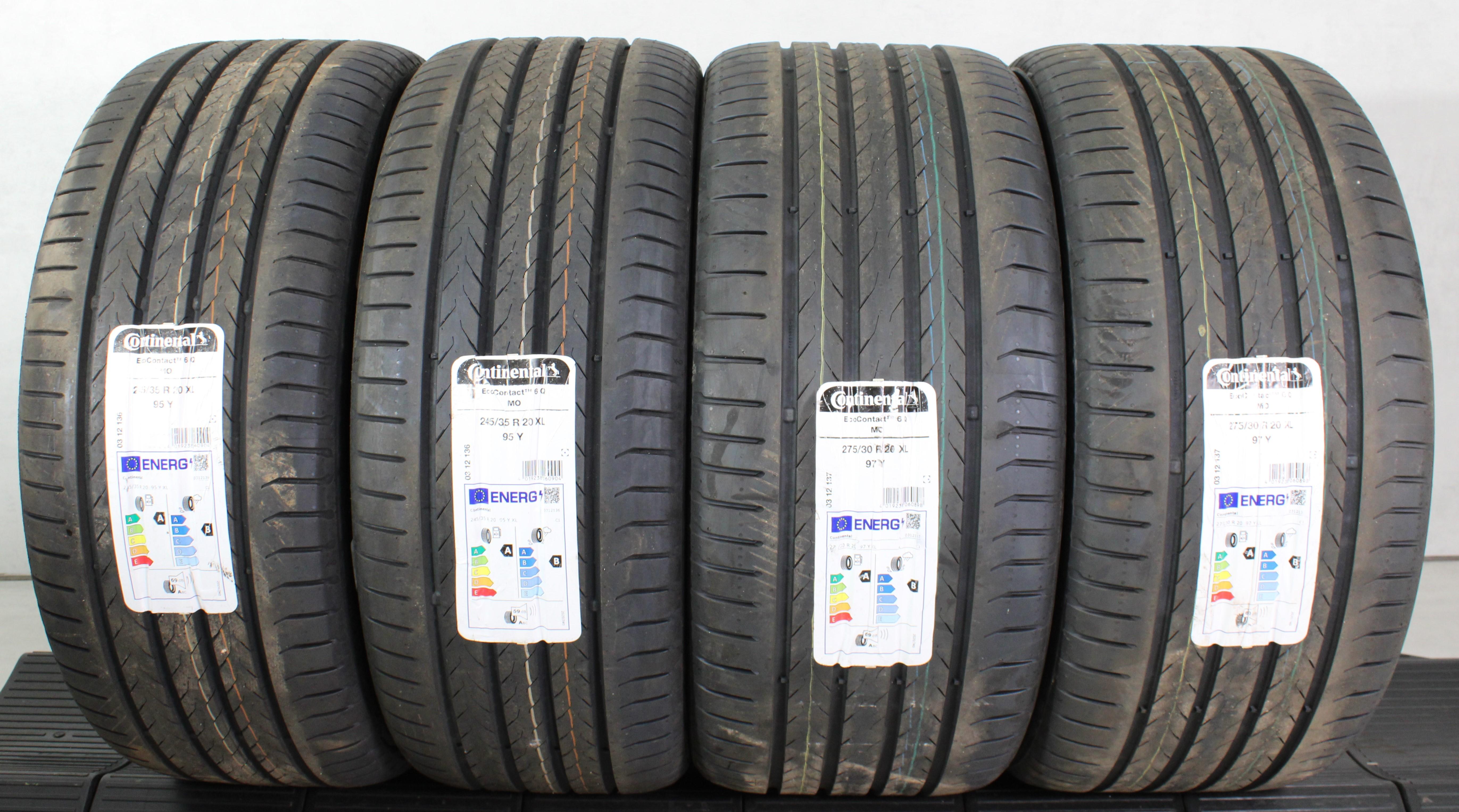 2 x 245/35R20 95Y 2 x 275/30R20 97Y Pneus été Continental Eco Contact 6 Q MO 2024 XL NEUF