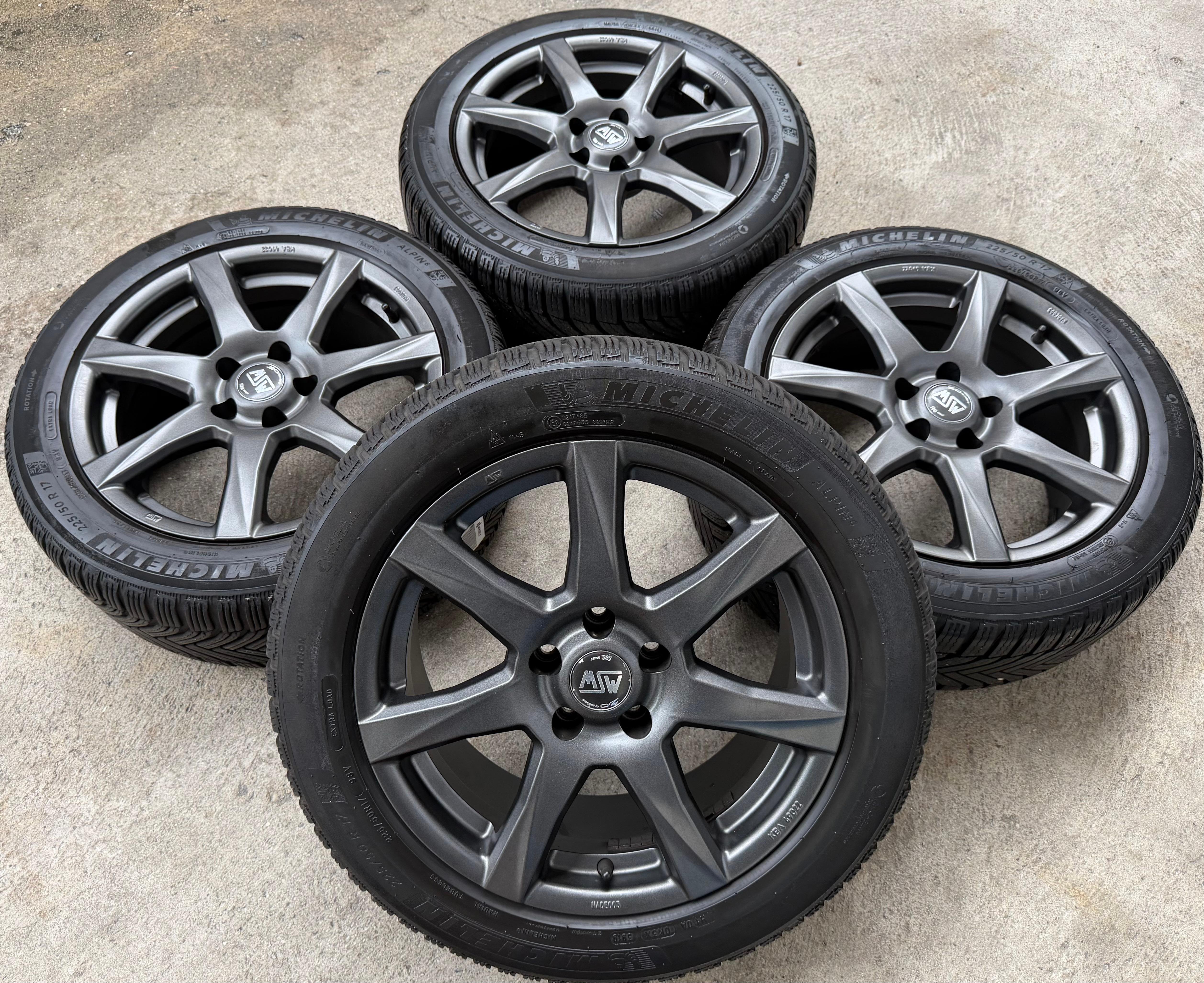 4 Alu 17" Winterräder Audi A4 8K B8 225/50R17 98V Michelin Alpin