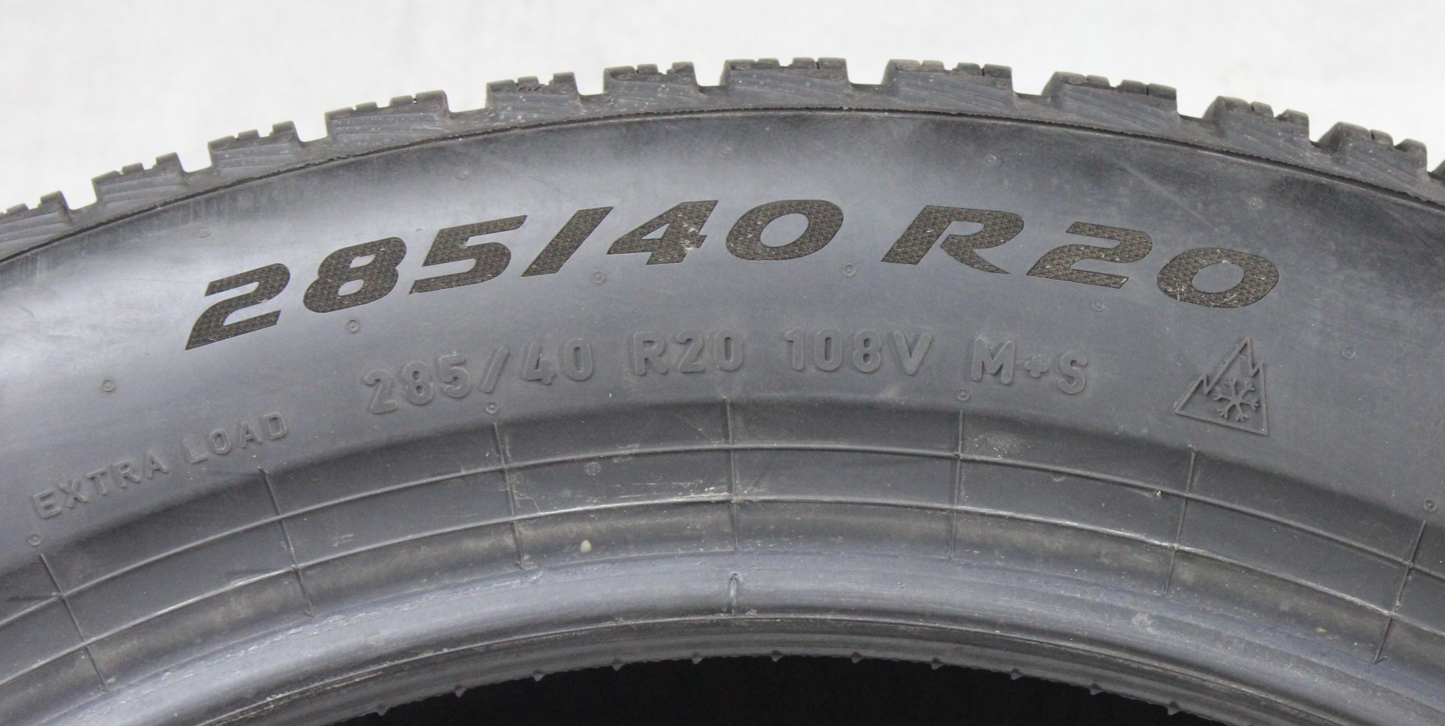2 x 255/45R20 105V 2 x 285/40R20 108V Winterreifen Pirelli Pzero Winter 2* 6-6,5mm 2024 XL