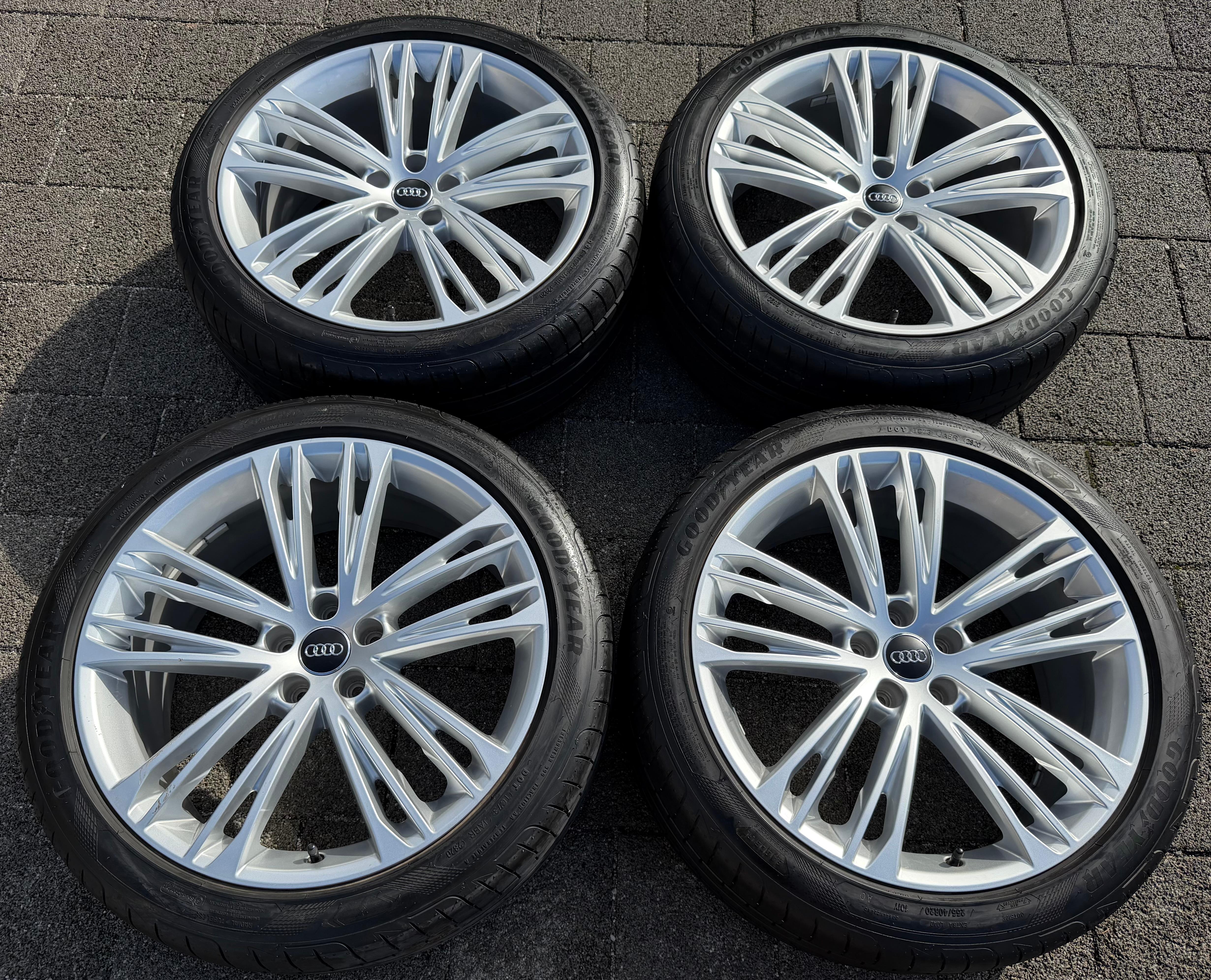 4 ruote estive in lega originali da 20" Audi A7 S7 4K F2 4K8601025F 255/40R20 101Y Goodyear