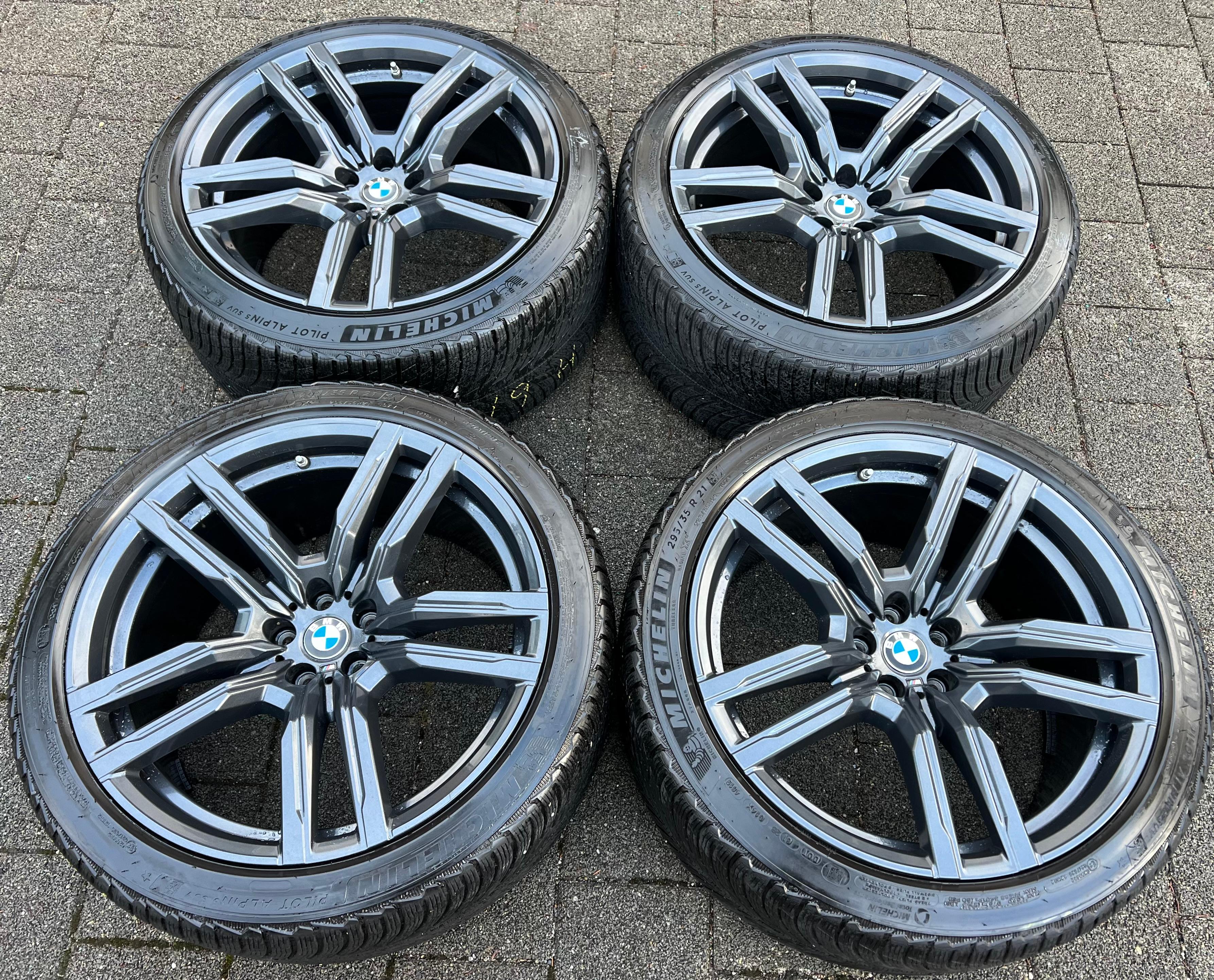 4 ORIGINELE 21" ALUMINIUM WINTERWIELEN BMW X5M F95 X6M F96 STYLING M808 295/35R21 107V GRATIS VERZENDING