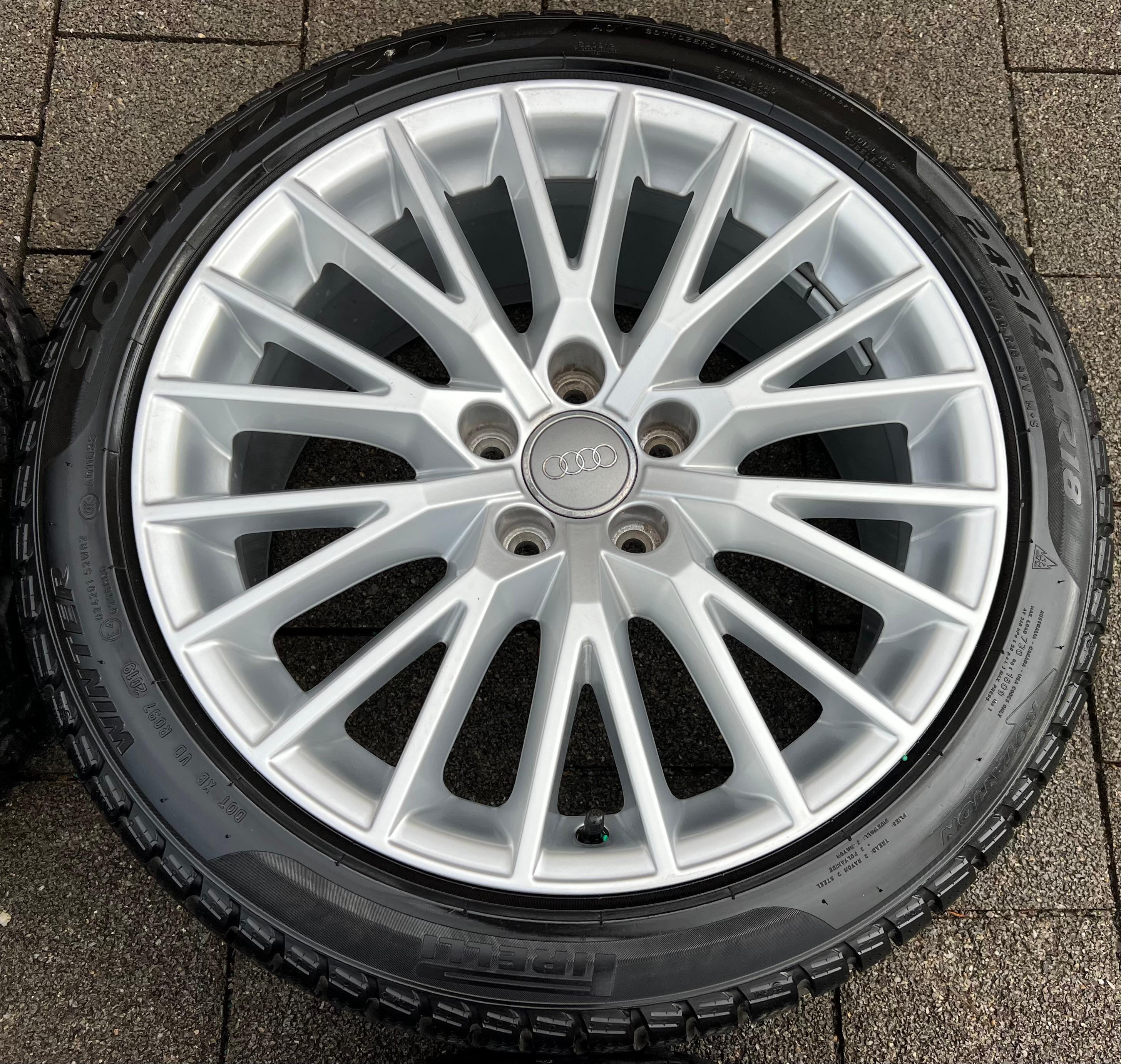 4 LLANTAS DE INVIERNO ORIGINALES DE ALUMINIO 18" AUDI TT TTS 8S 8S0601025D 245/40R18 98V PIRELLI ENTREGA GRATUITA