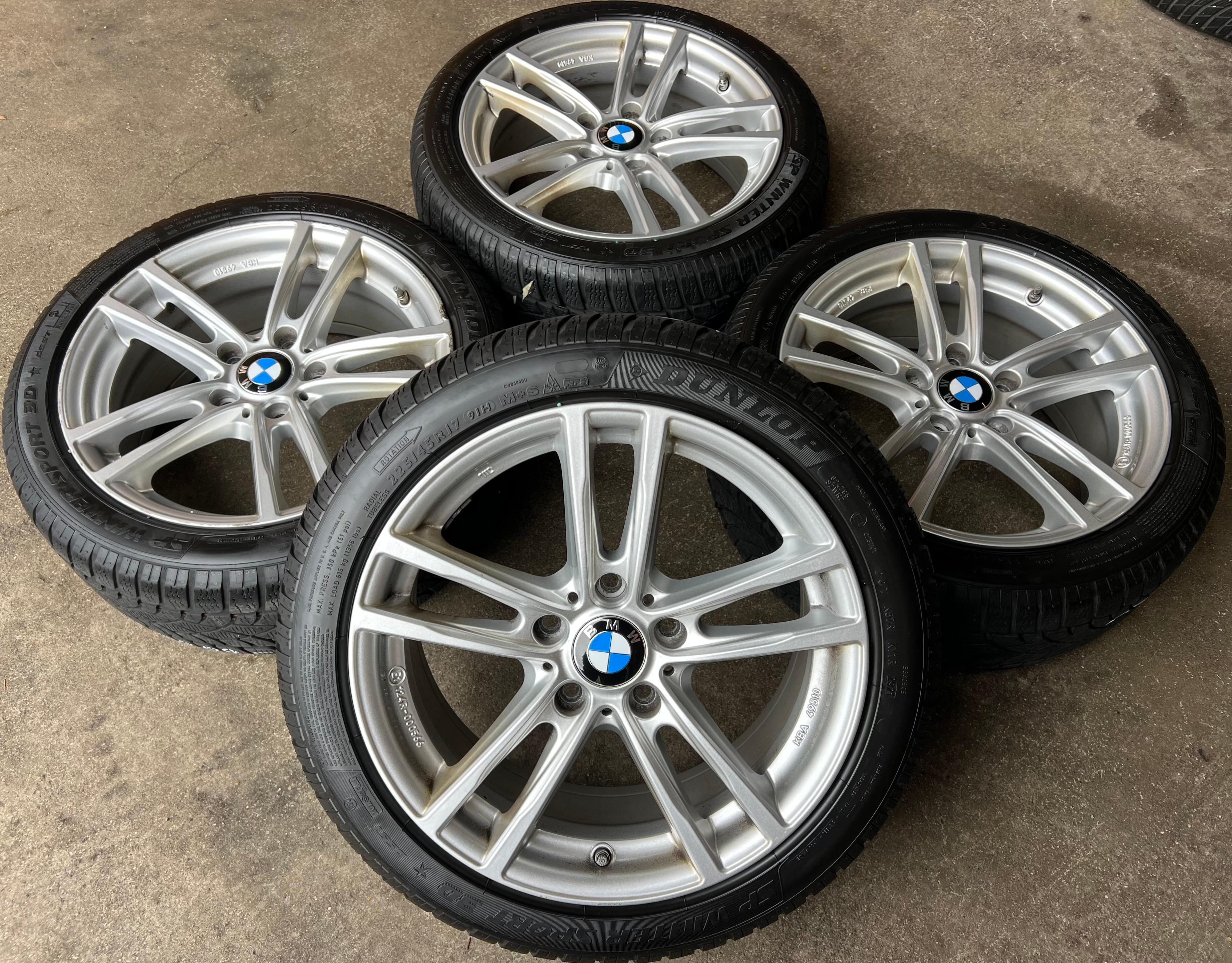 4 ALU 17" WINTERRÄDER BMW 1ER REIHE E87 F20 F21 3ER E46 346 225/45R17 91H DUNLOP