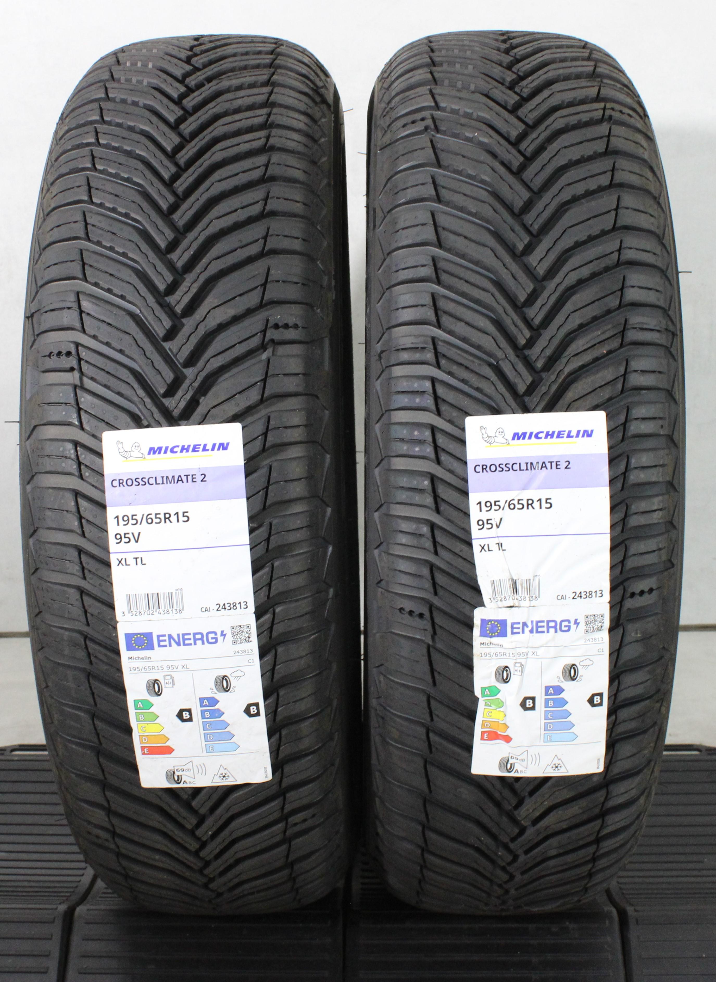 2 x 195/65R15 95V Ganzjahresreifen Michelin Cross Climate 2 2024 XL NEU