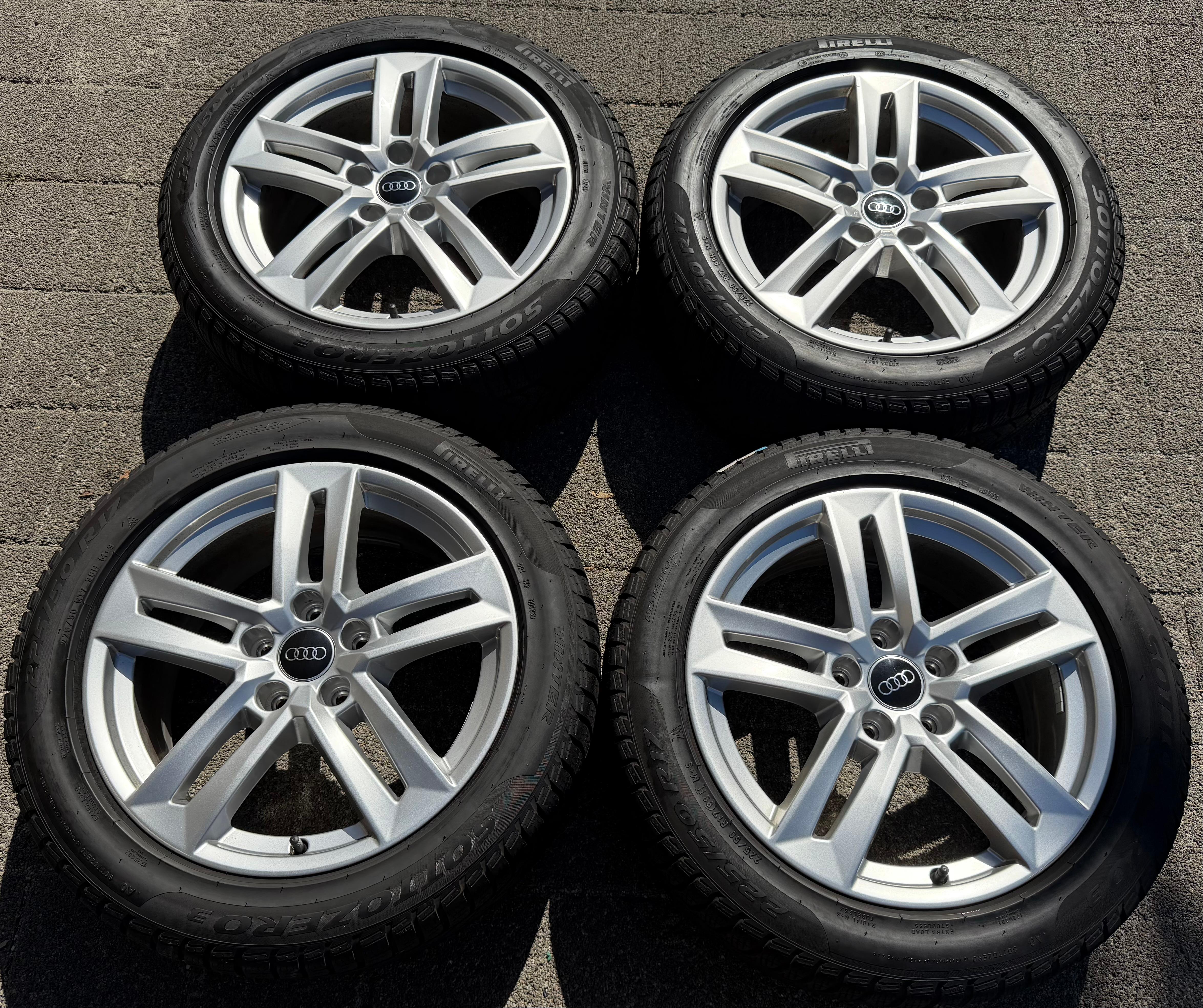 4 Original 17" Alu Winterräder Audi A4 B9 8W 8W0601025P 225/50R17 98H PIrelli 2024