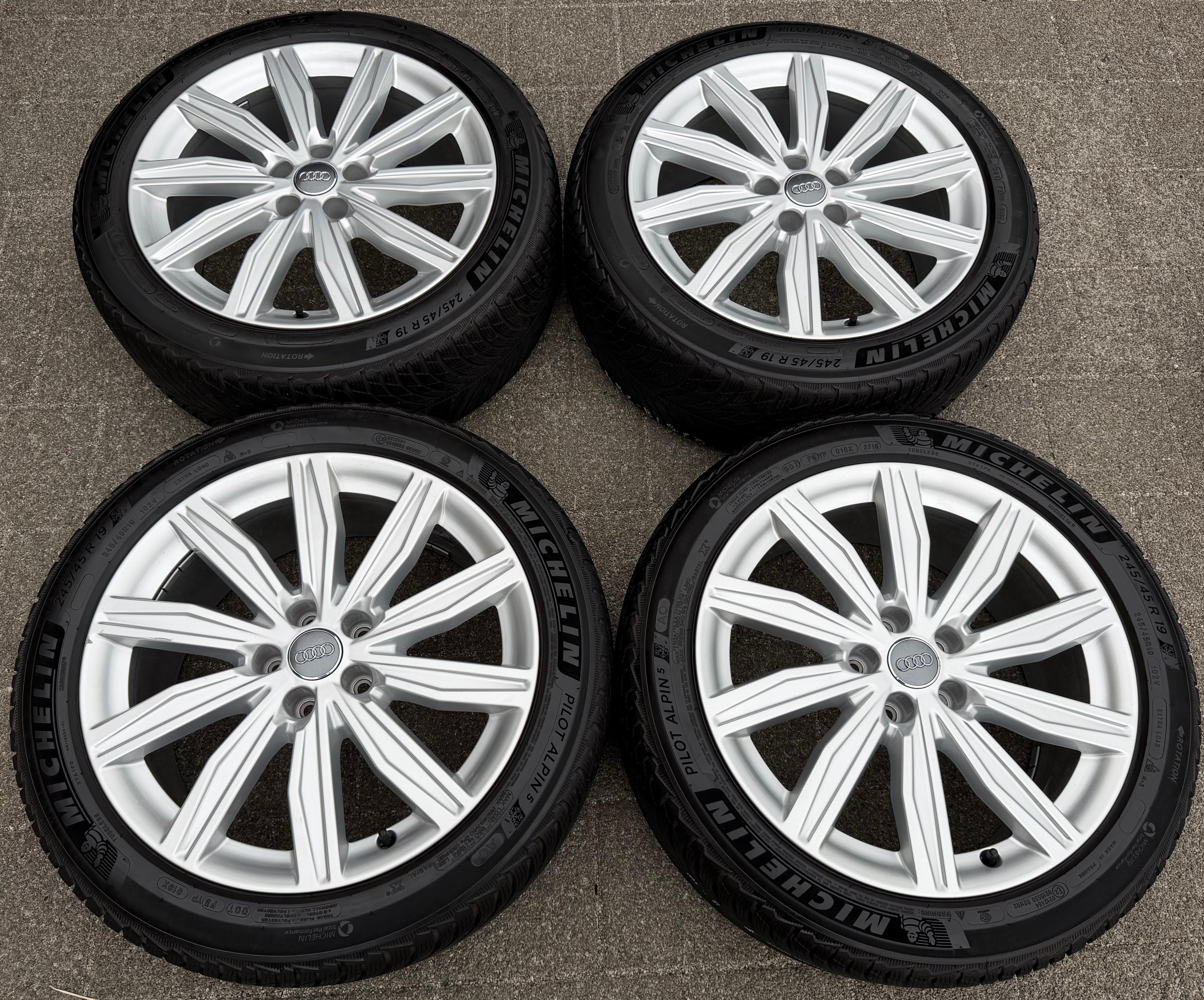 4 Original 19" Alu Winterräder Audi A6 S6 C8 4K 4K0601025M 245/45R19 102V Michelin