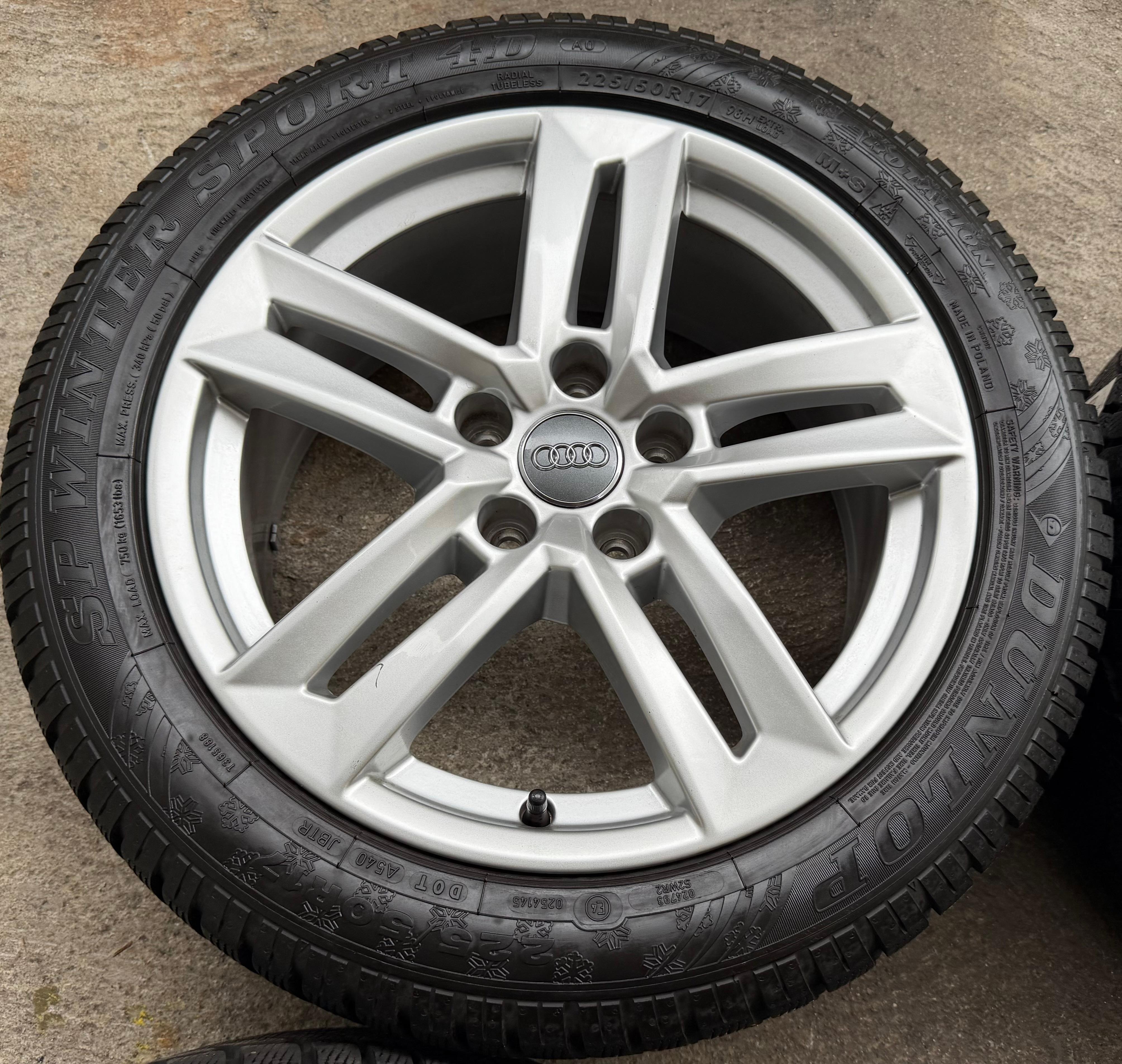 4 Original 17" Alu Winterräder Audi A4 B9 8W 8W0601025P 225/50R17 98H Dunlop
