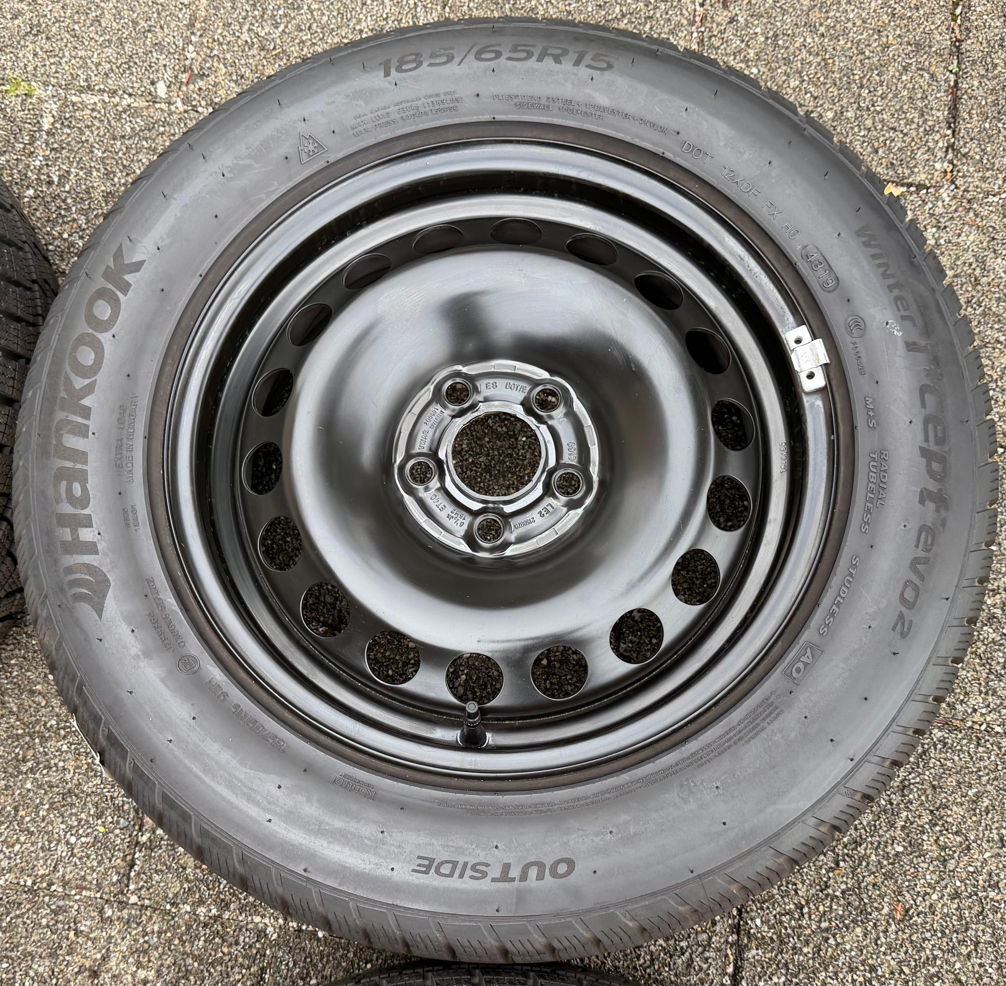 4 RUEDAS DE INVIERNO AUDI A1 CITY CARVER GB SEAT IBIZA ARONA KJ VW POLO AW 2G 185/65R15 92T