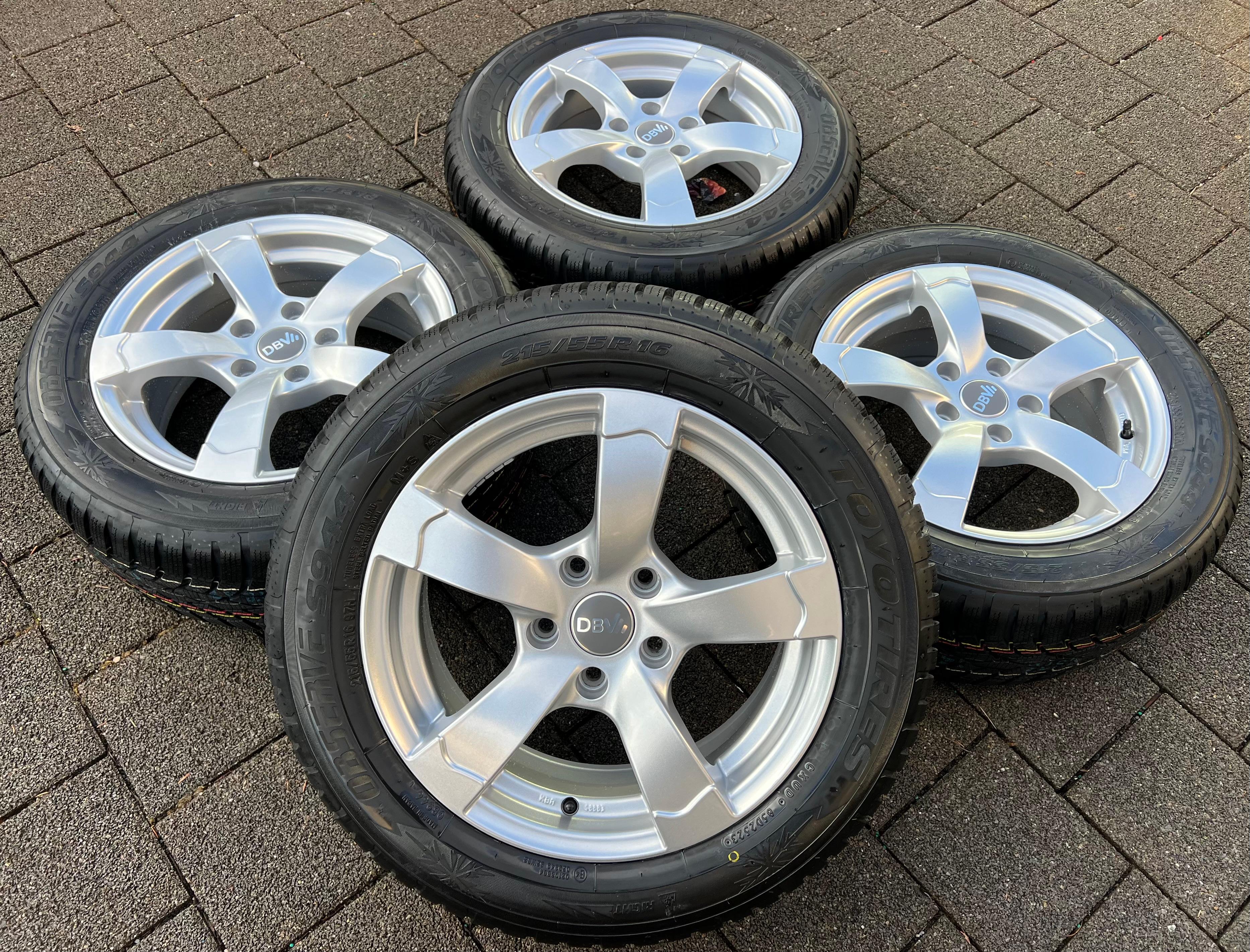 4 ROUES D'HIVER ALU AUDI A4 8E SKODA YETI 5L VW PASSAT 3C EOS SHARAN 215/55R16 97H