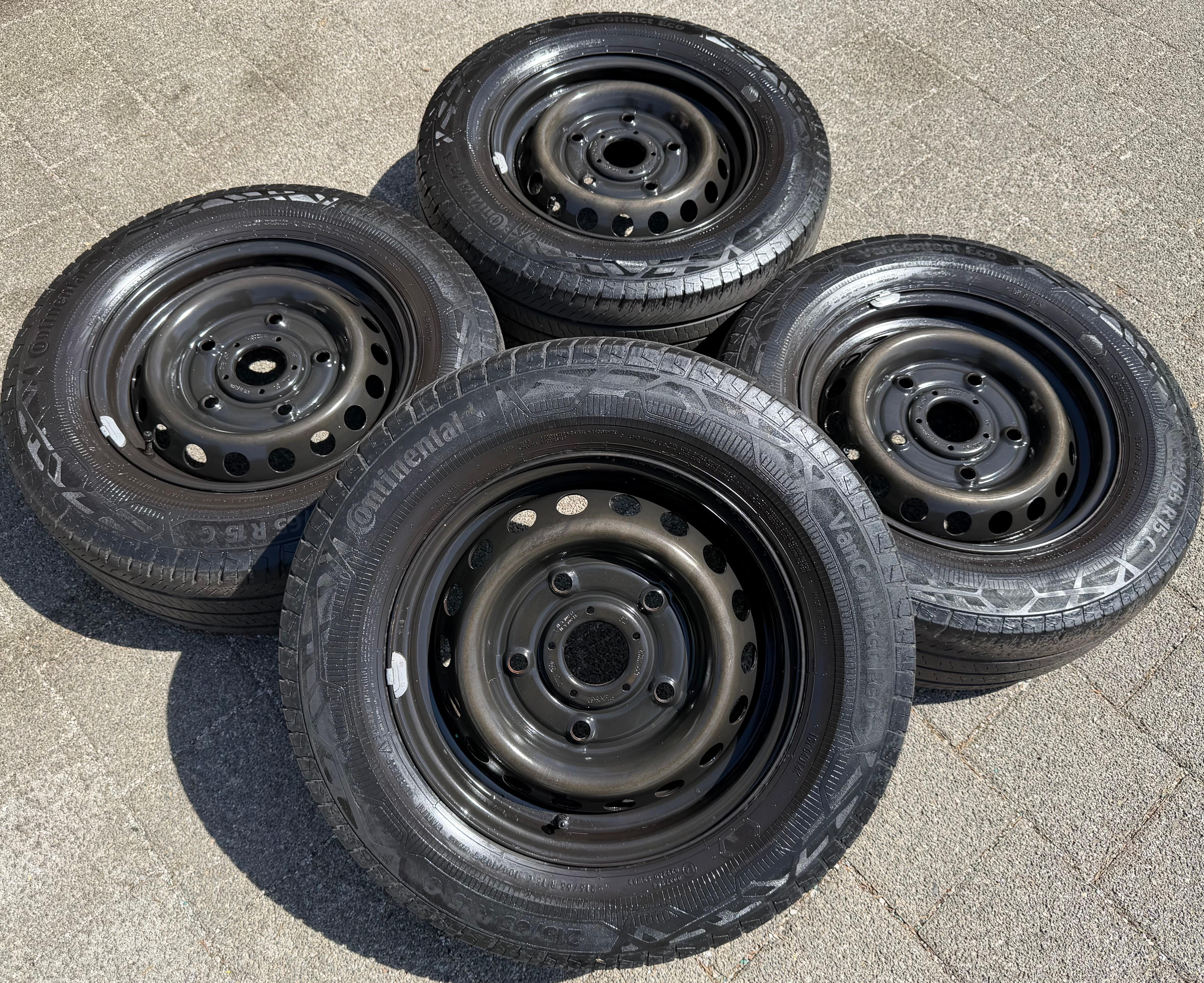 4 cerchi in acciaio da 15" per Ford Transit Tourneo Custom 6,5x15 ET60 5x160 BK21-1007-AA
