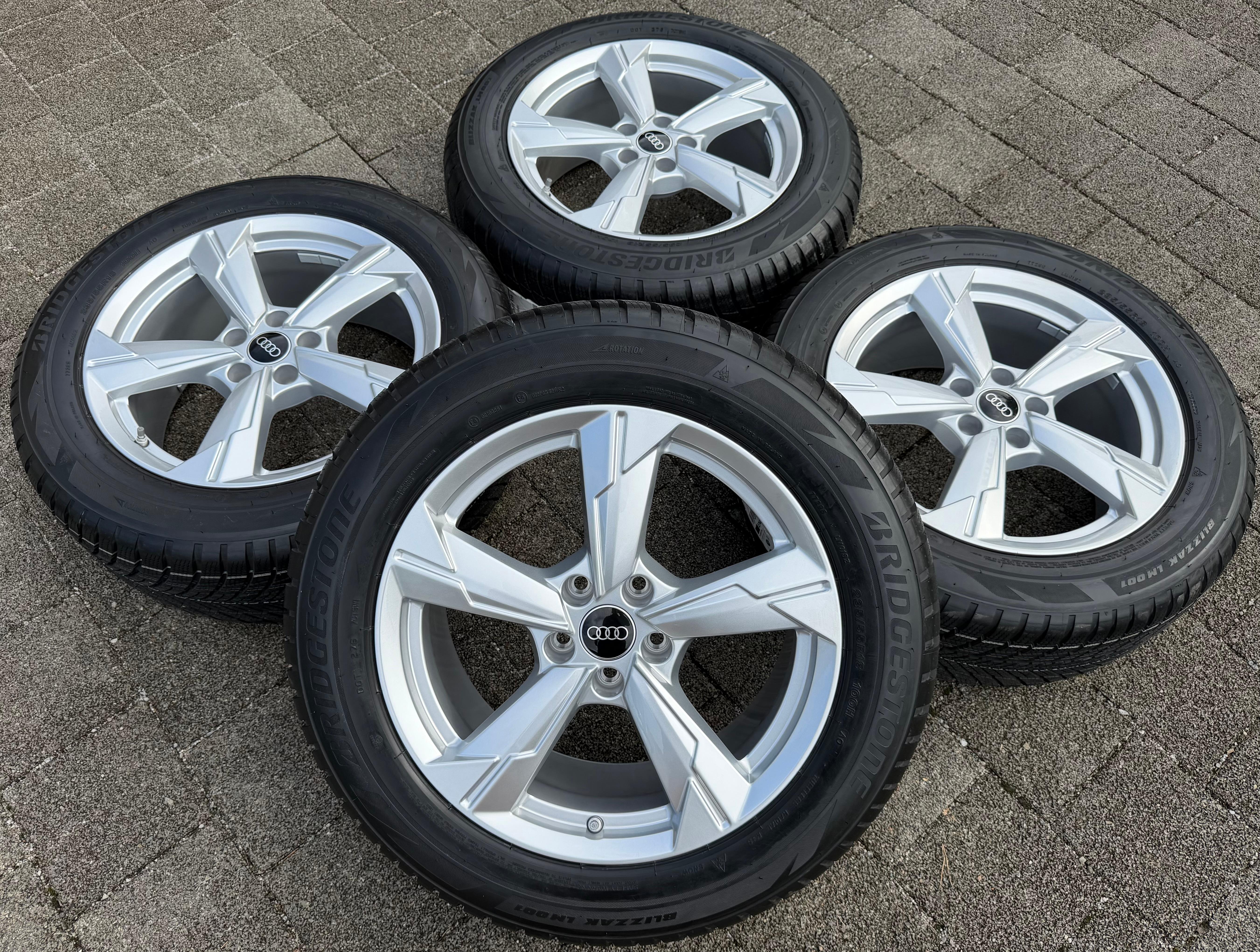 4 Original 18" Alu Winterräder Audi A6 Allroad 4K C8 4K0601025D 235/55R18 100H Bridgestone NEU