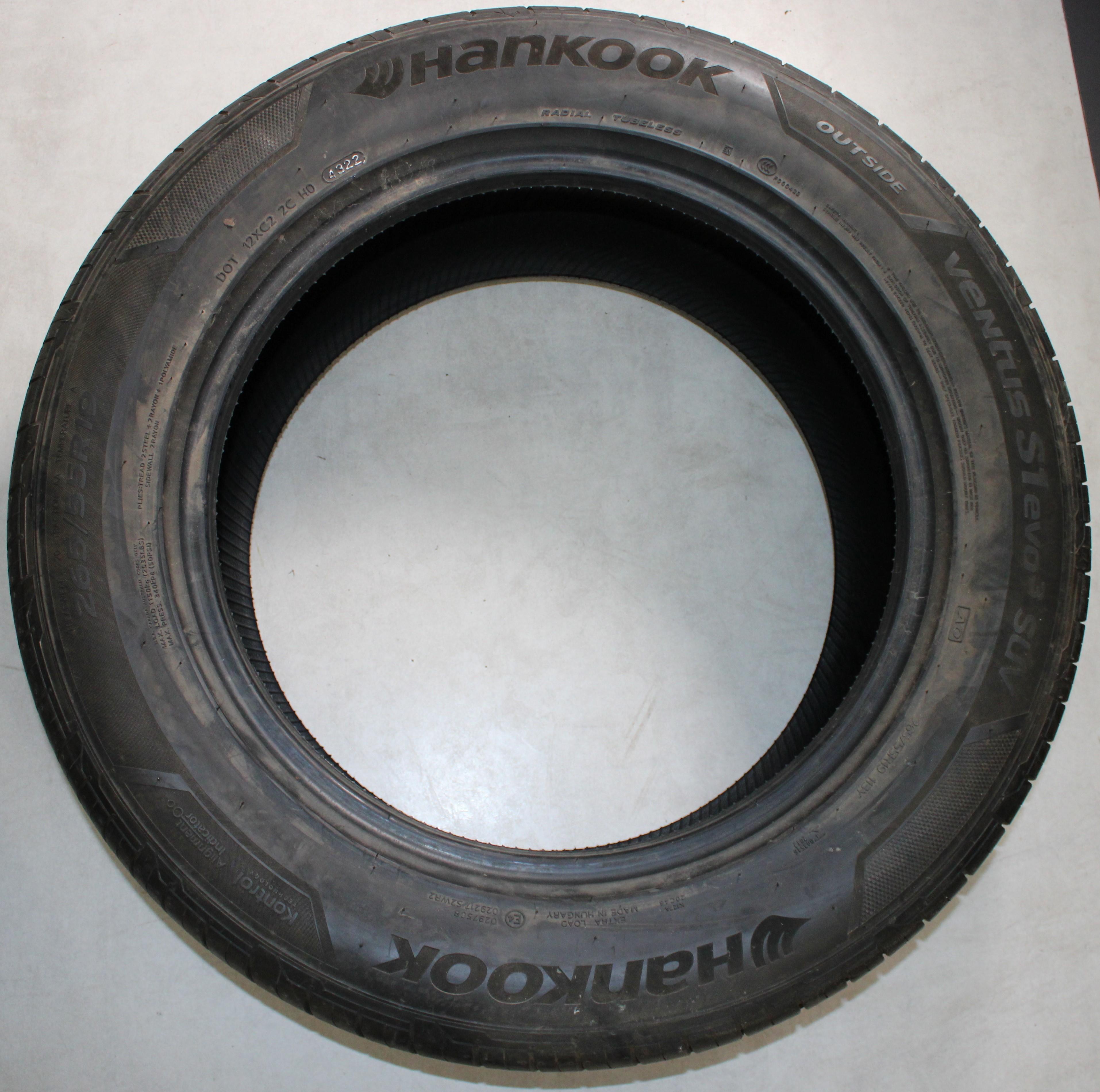 4 x 265/55R19 113Y Sommerreifen Hankook Ventus S1 Evo 3 SUV AO Volles Profil 2022