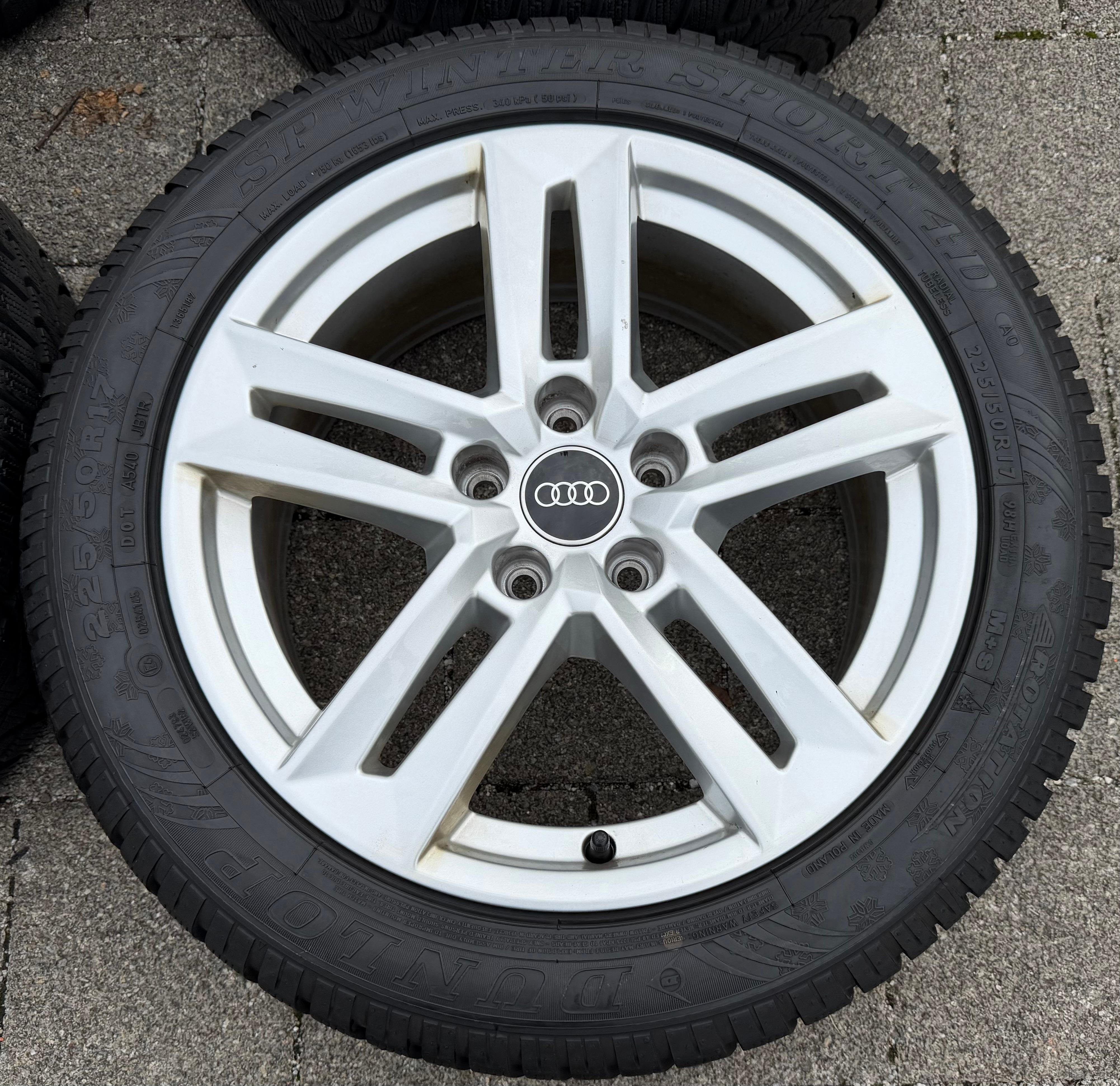 4 Original 17" Alu Winterräder Audi A4 B9 8W 8W0601025P 225/50R17 98H Dunlop 2021