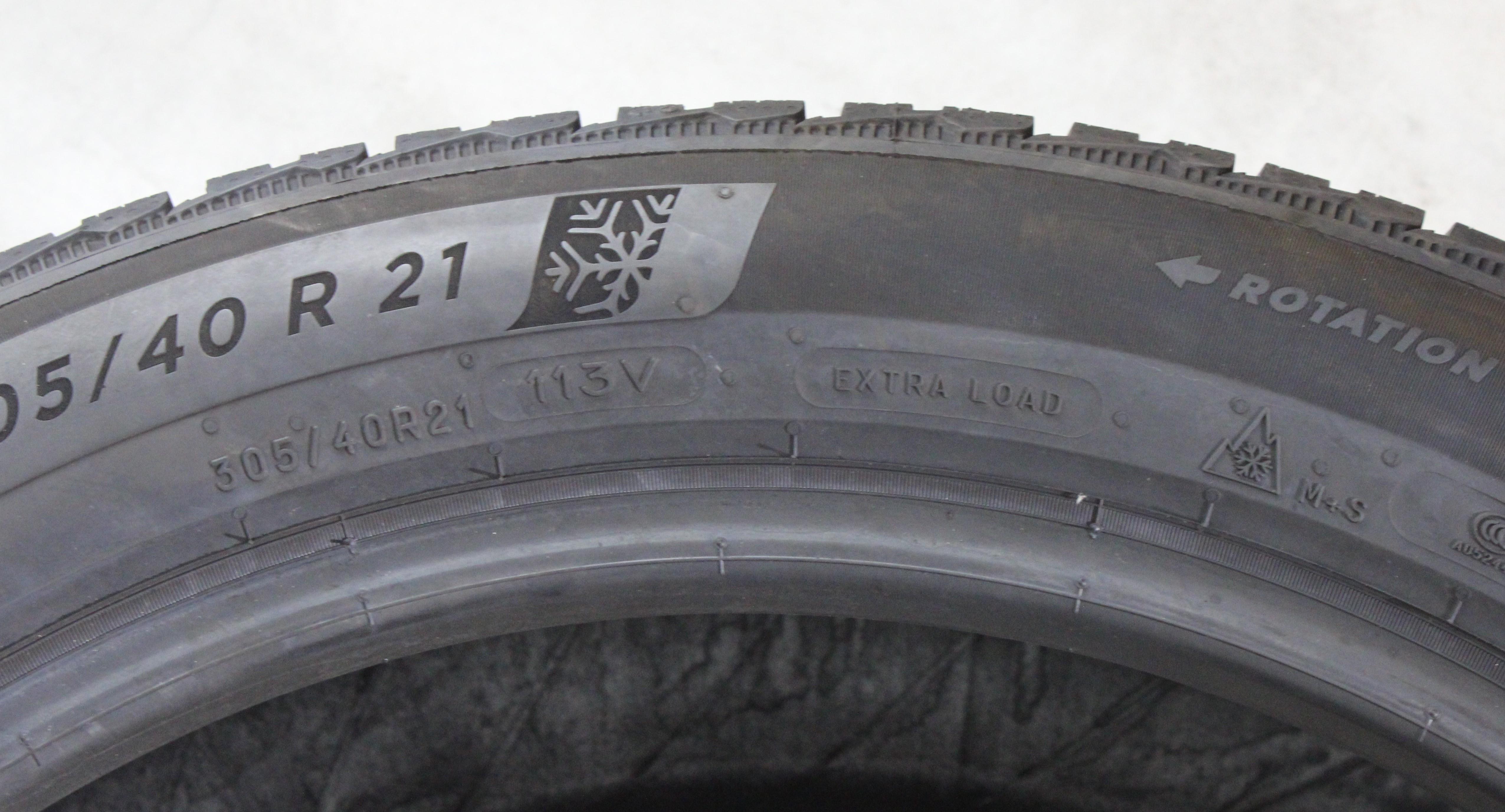 1 x 305/40R21 113V pneu hiver Michelin Pilot Alpin 5 SUV NCO au centre 4,5 mm et sur les épaules 5,5-6 mm 2024 XL