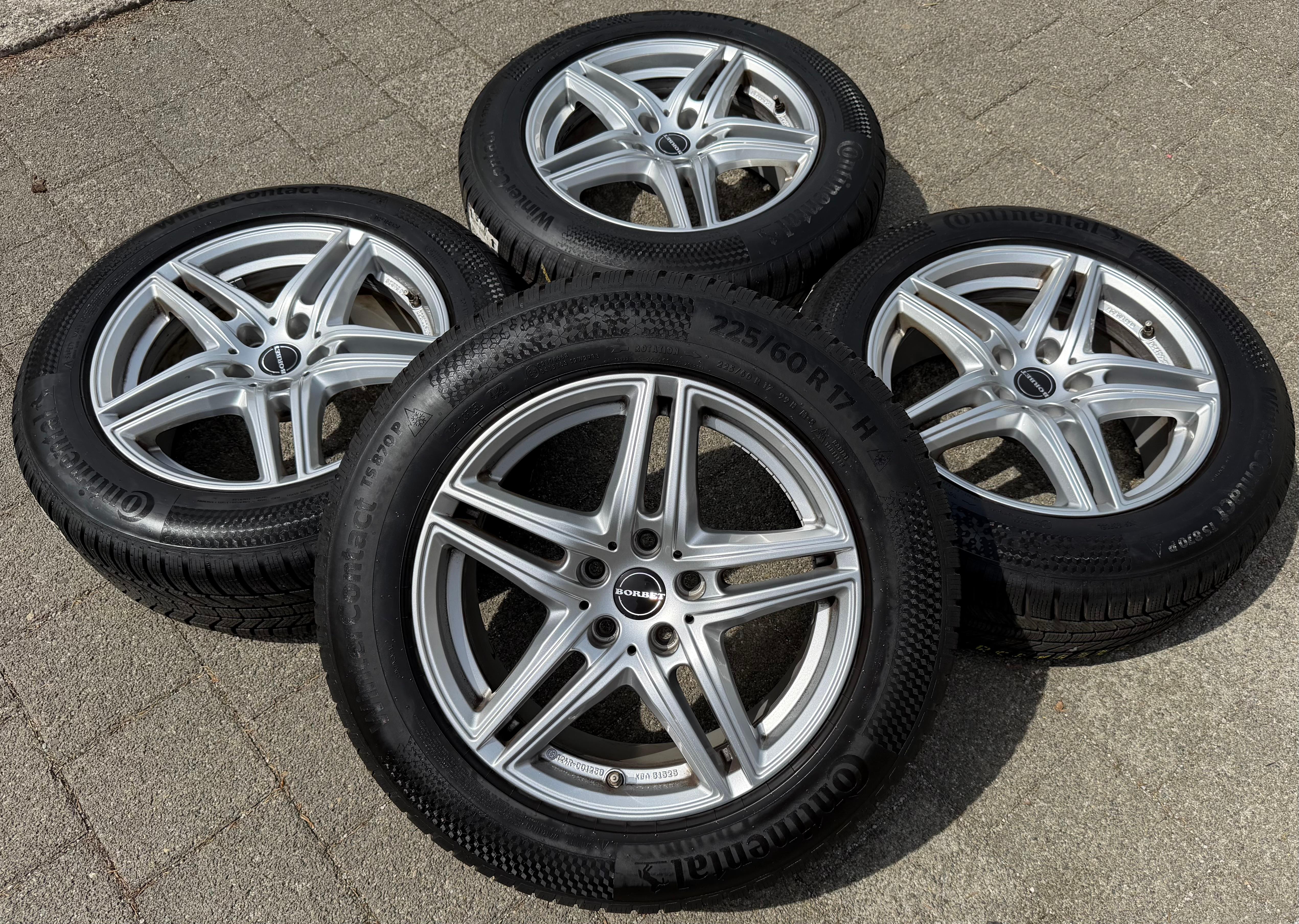 4 ALU 17" WINTERRÄDER AUDI A6 + AVANT F2 C8 225/60R17 99H CONTINENTAL 2024 TOP