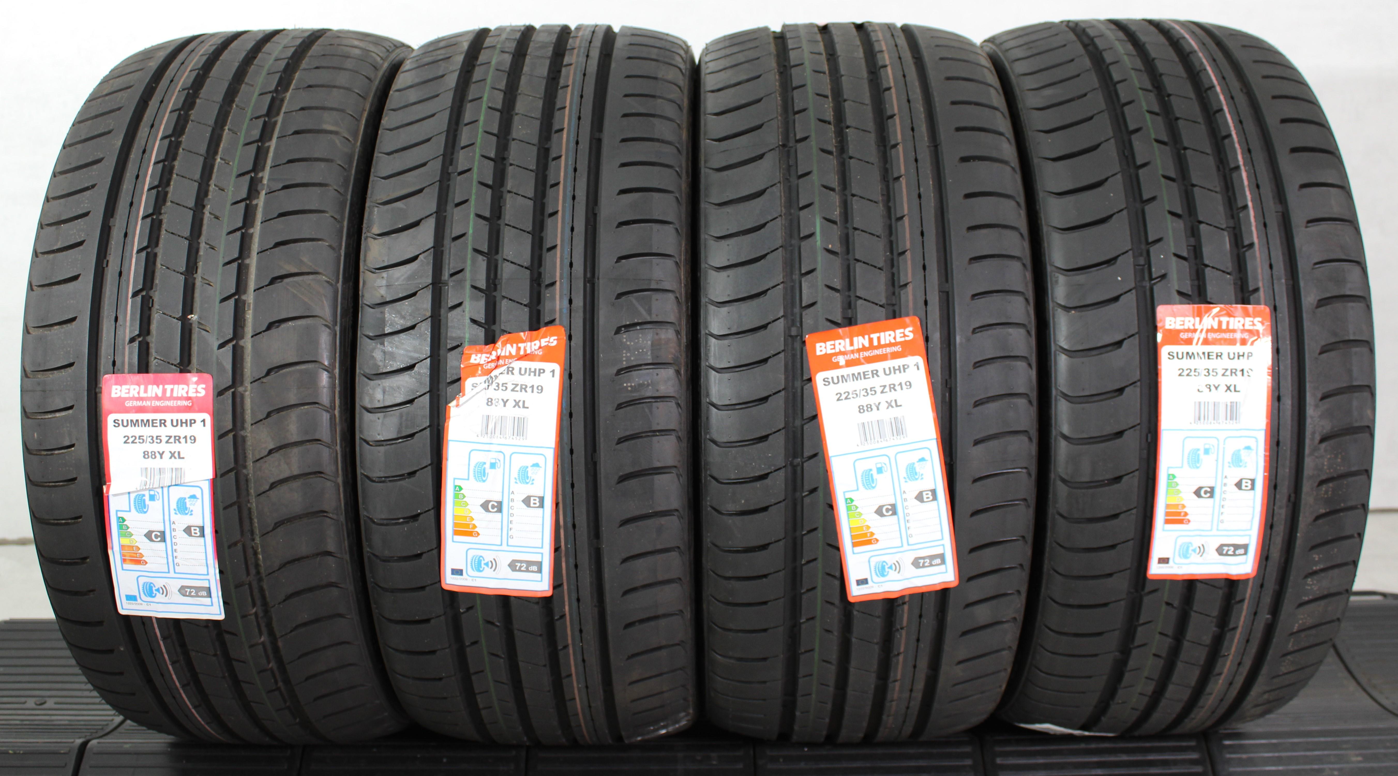 4 x 225/35R19 88Y Pneus d'été Berlin Tires Summer UHP1 2020 XL