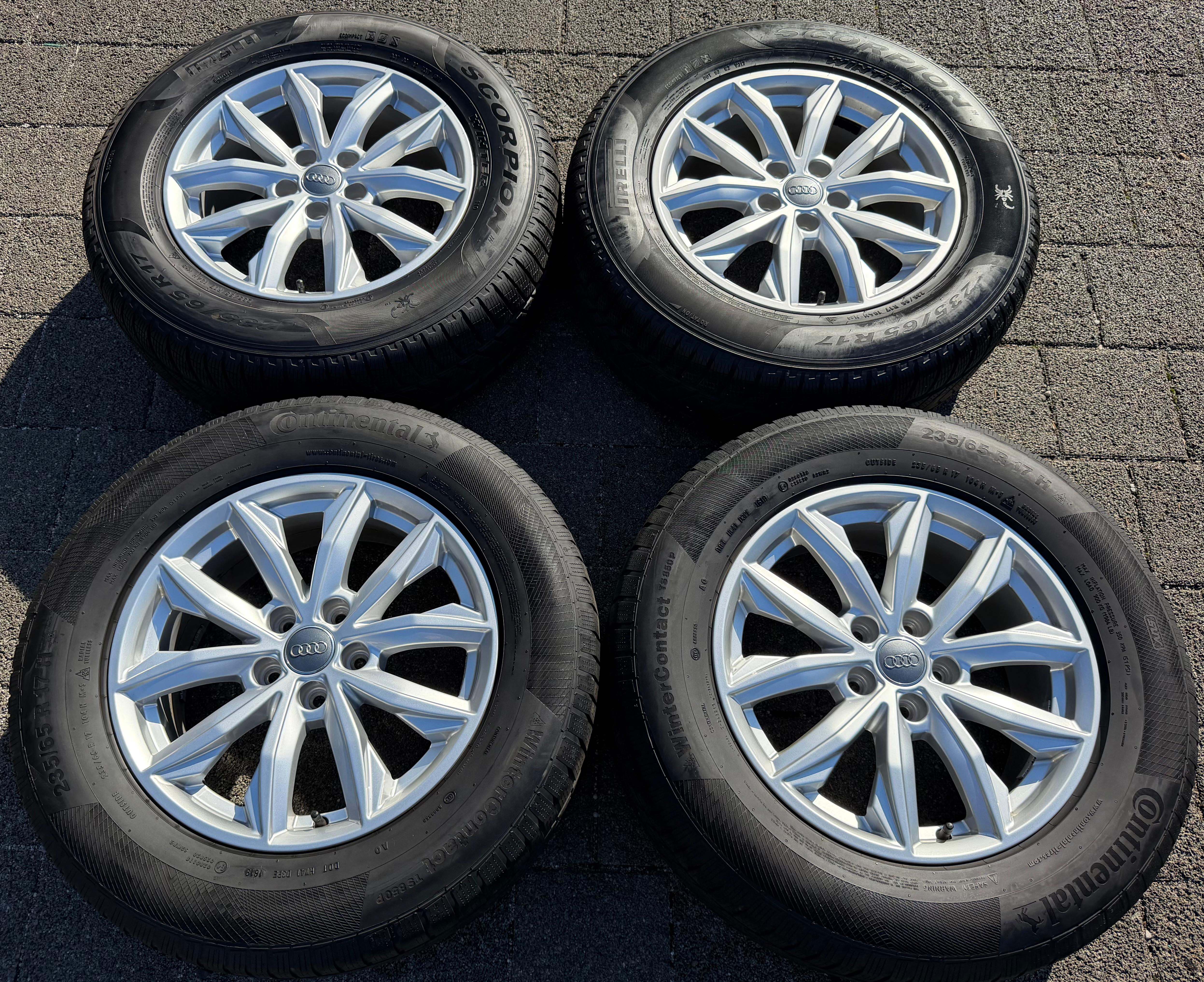 4 Original 17" Alu Winterräder Audi Q5 FY 80A601025J 7x17 ET34 235/65R17 104H