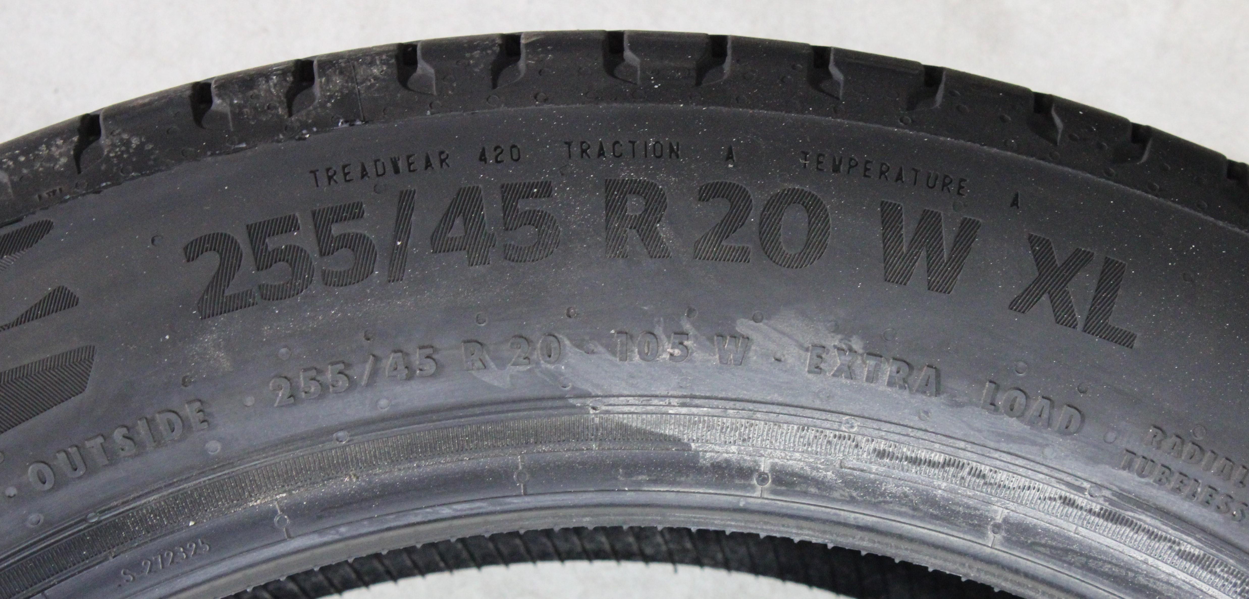 2 x 255/45R20 105W 2 x 285/40R20 108W Neumáticos de verano Continental Eco Contact 6Q MO 5,5-6 mm 2025 XL