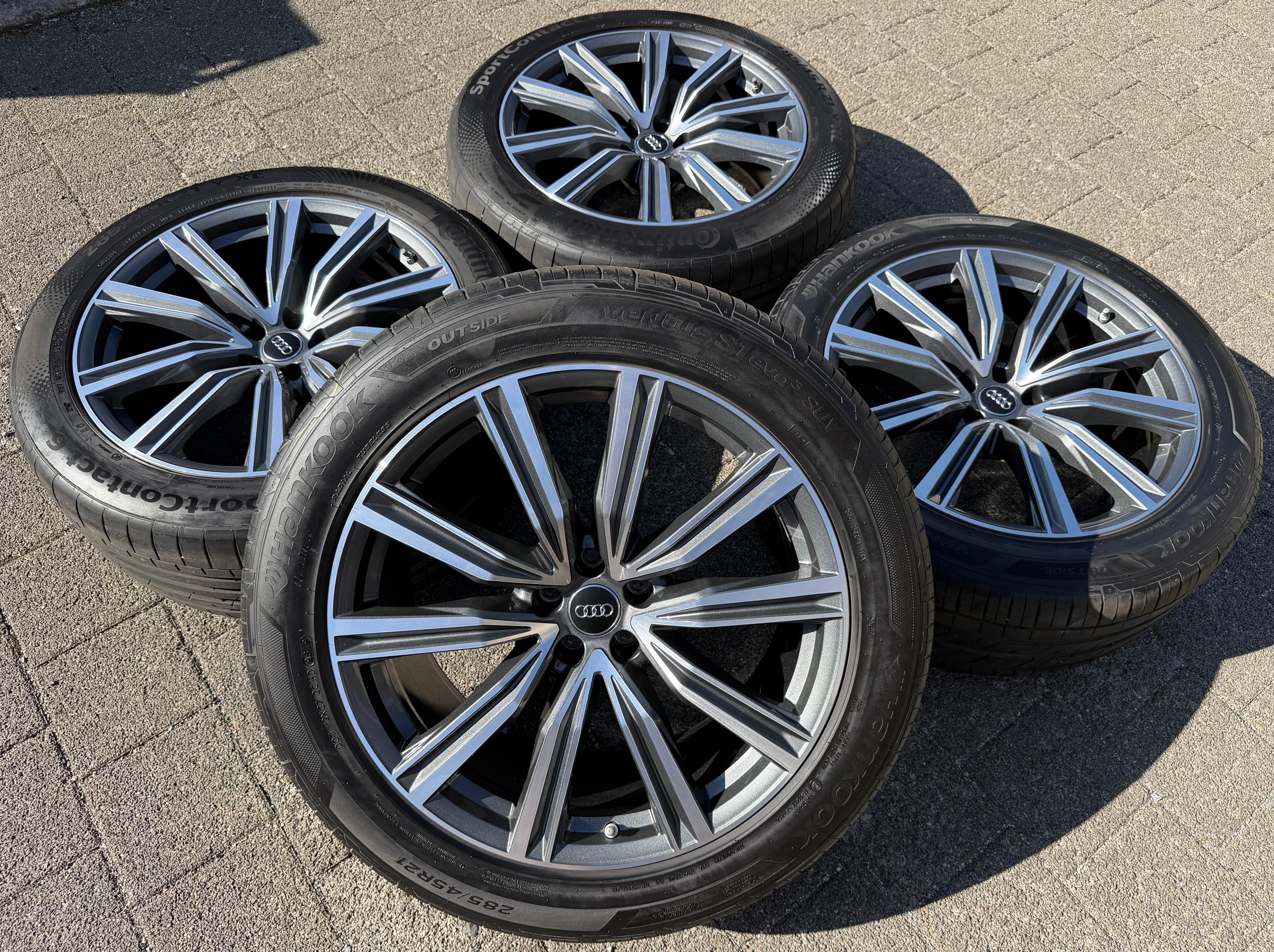 4 ruote estive in lega originali da 21" Audi Q8 SQ8 4M 4M8601025G 285/45R21 113Y RDKS