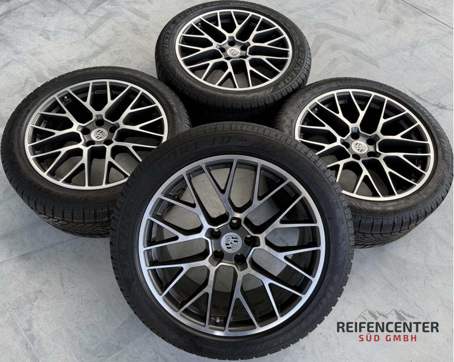 4 Original 20" Alu Winterräder Porsche Macan I & II RS Spyder Felgen Dunlop