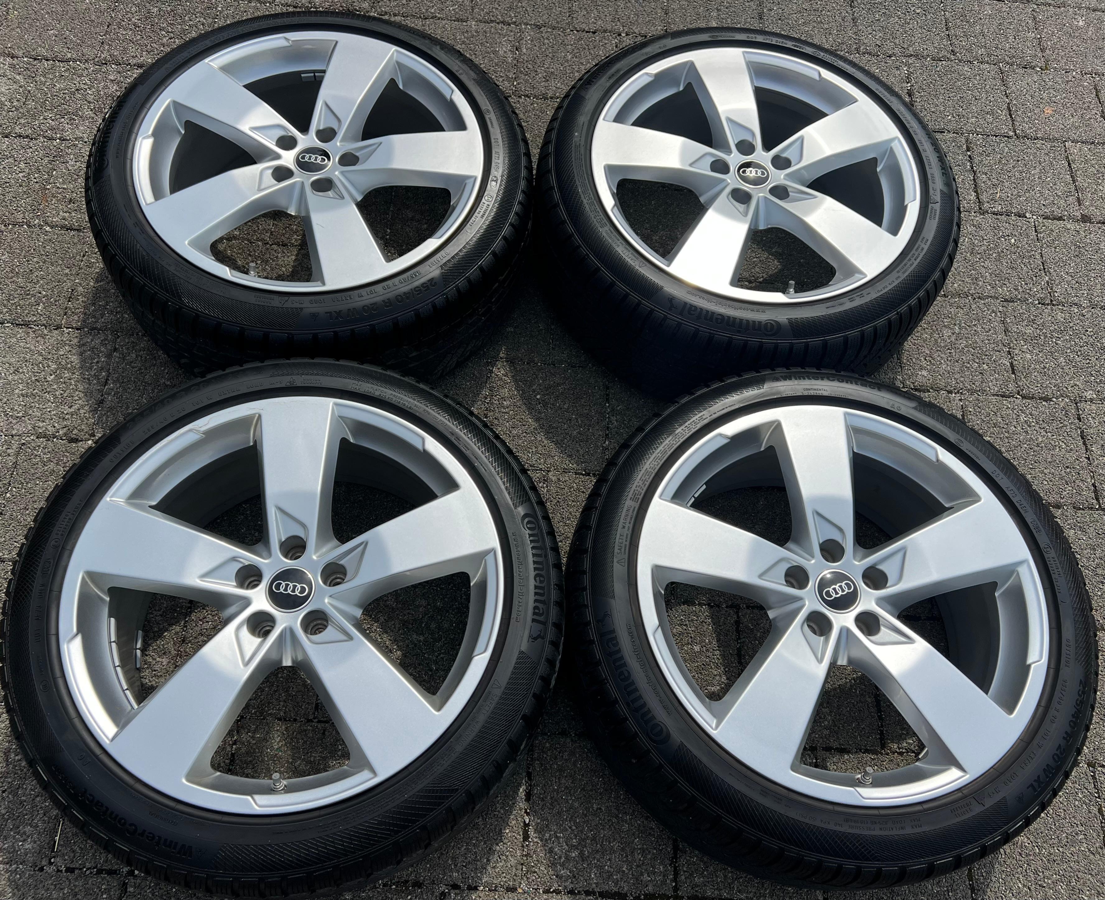 4 Original 20" Alu Winterräder Audi A6 S6 C8 F2 4K0601025K 2022 255/40R20 101W Continental