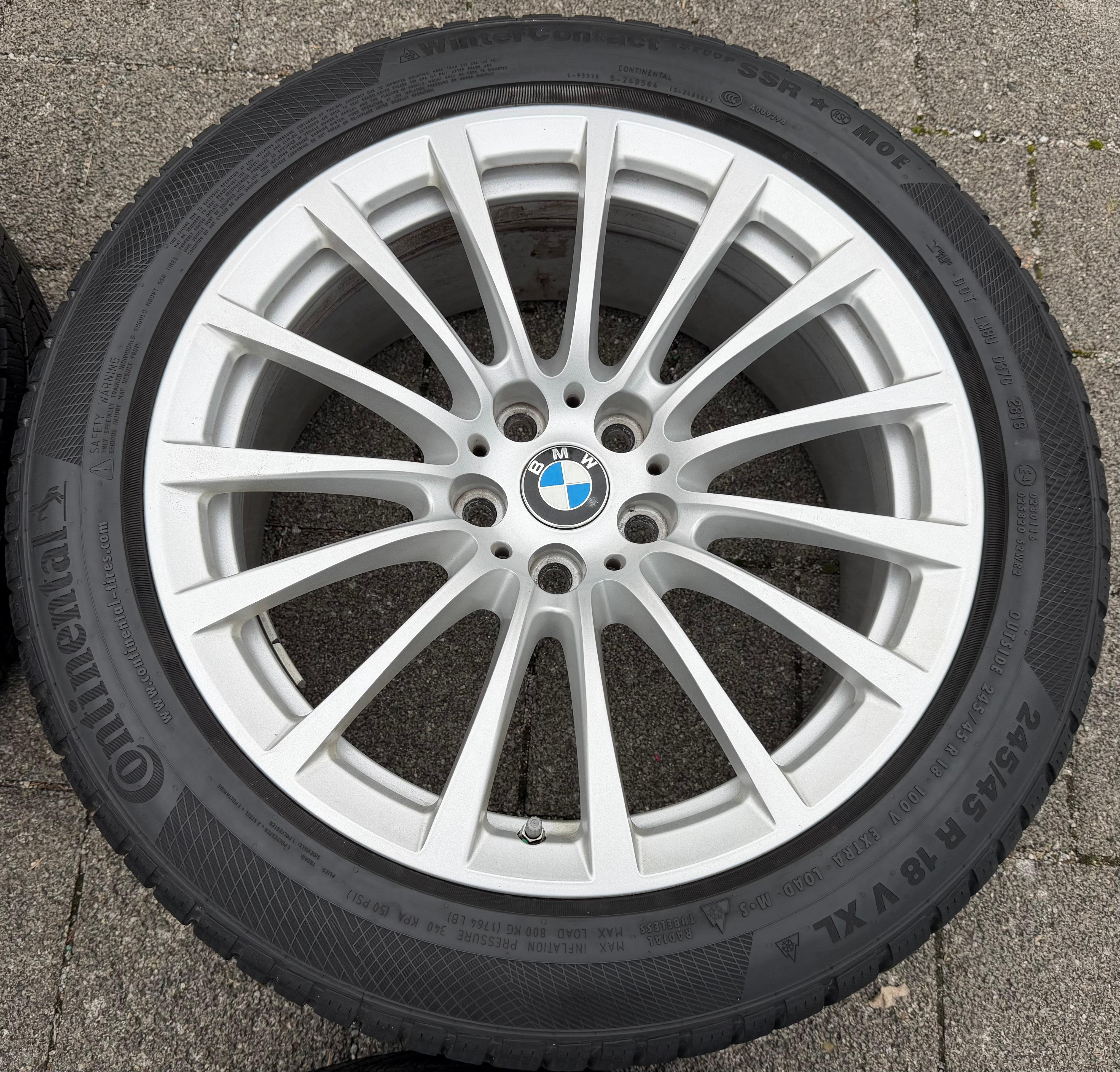 4 originele 18" lichtmetalen winterwielen BMW 5-serie G30 G31 Styling 632 Continental