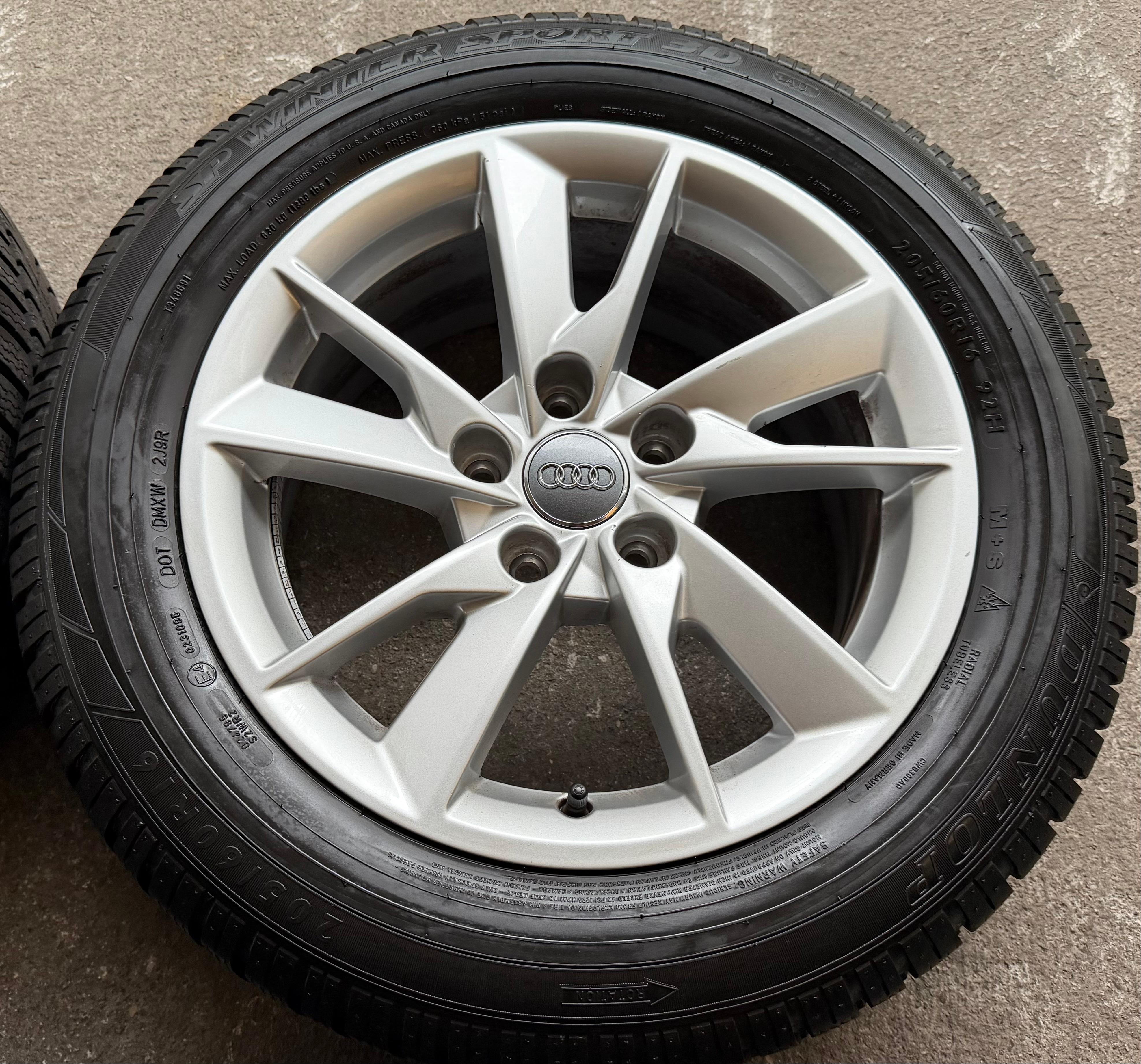 4 Original Alu Winterräder Audi A4 8W B9 8W0601025A 205/60R16 92H Dunlop