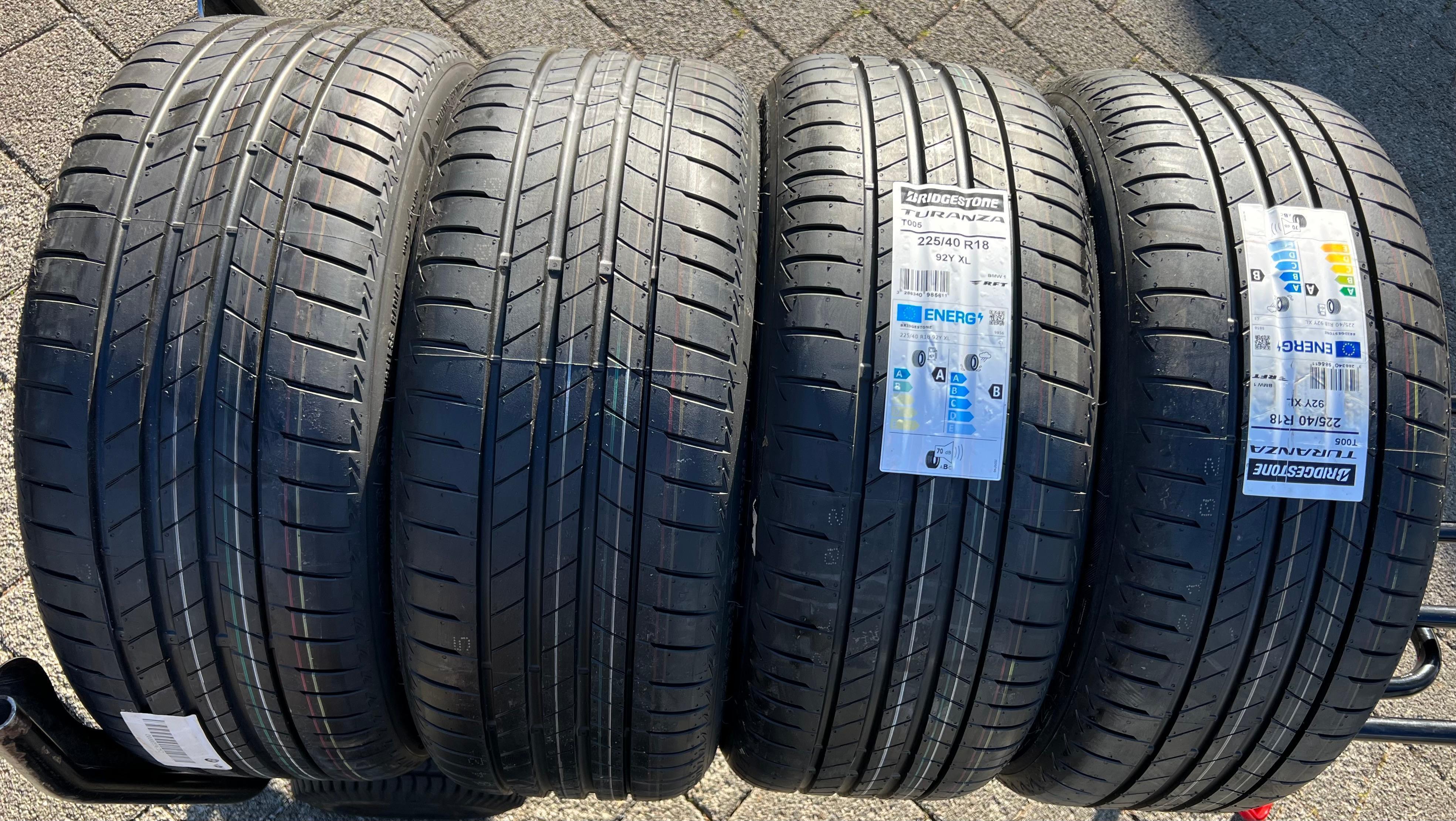 4 x 225/40R18 92Y Sommerreifen Bridgestone Turanza T005 Runflat NEU 2023