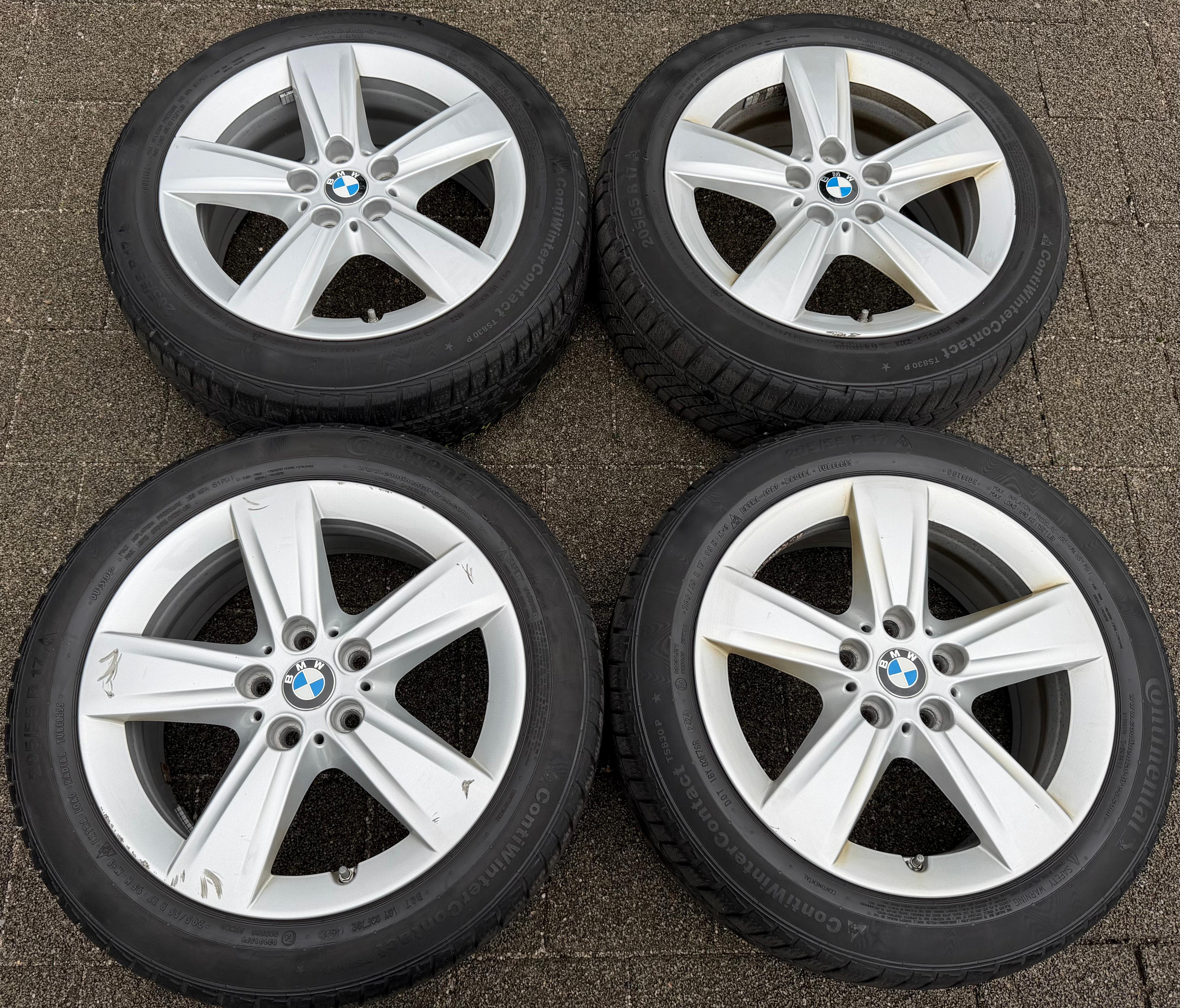 4 RUEDAS DE INVIERNO ORIGINALES DE ALEACIÓN DE 17" PARA BMW SERIE 2 ACTIVE TOURER F45 GRAND TOURER F46 6855087 NUEVAS, ENVÍO GRATUITO