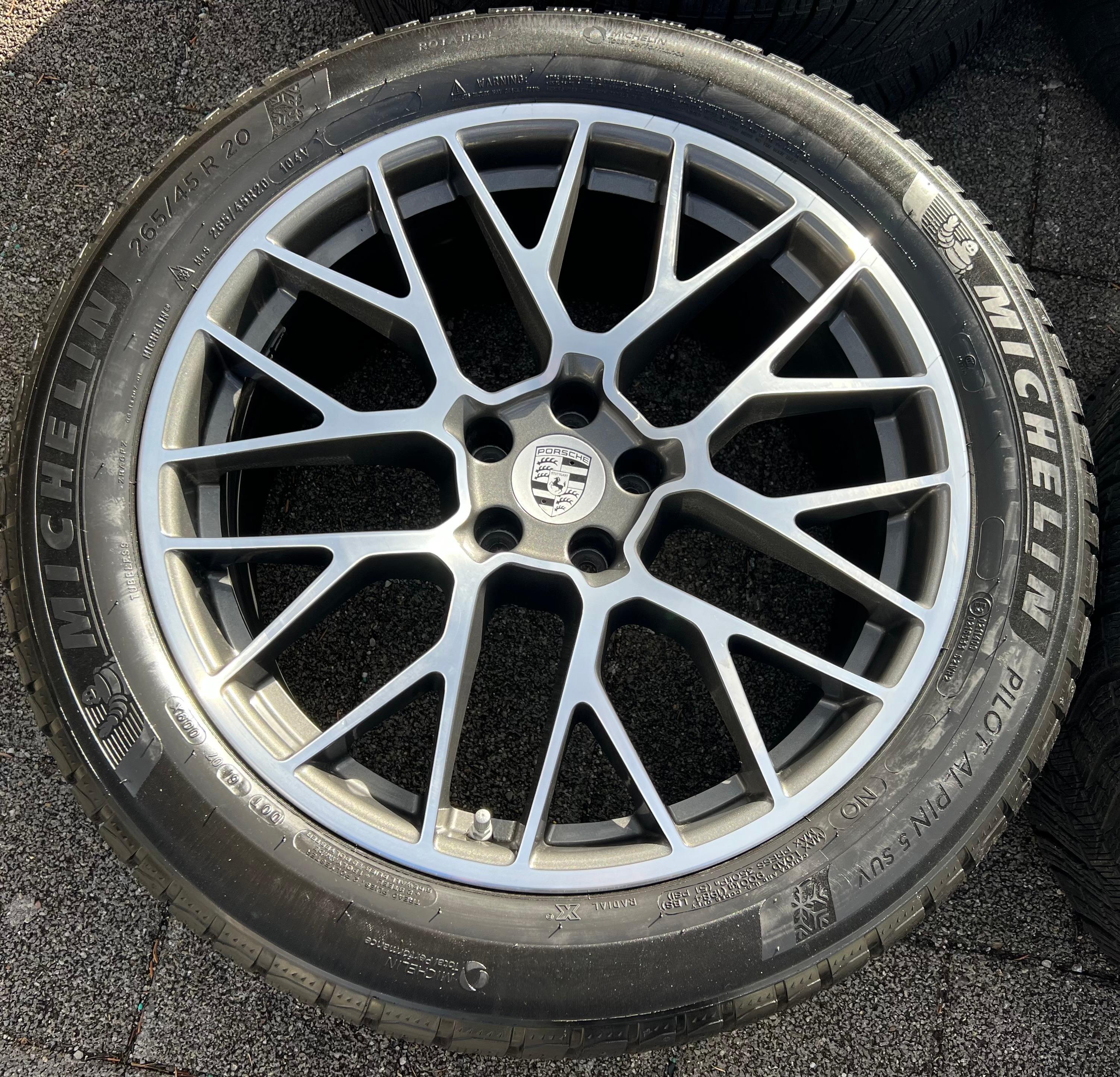 4 ORIGINAL 20" ALU WINTERRÄDER PORSCHE MACAN I & II RS SPYDER FELGEN MICHELIN