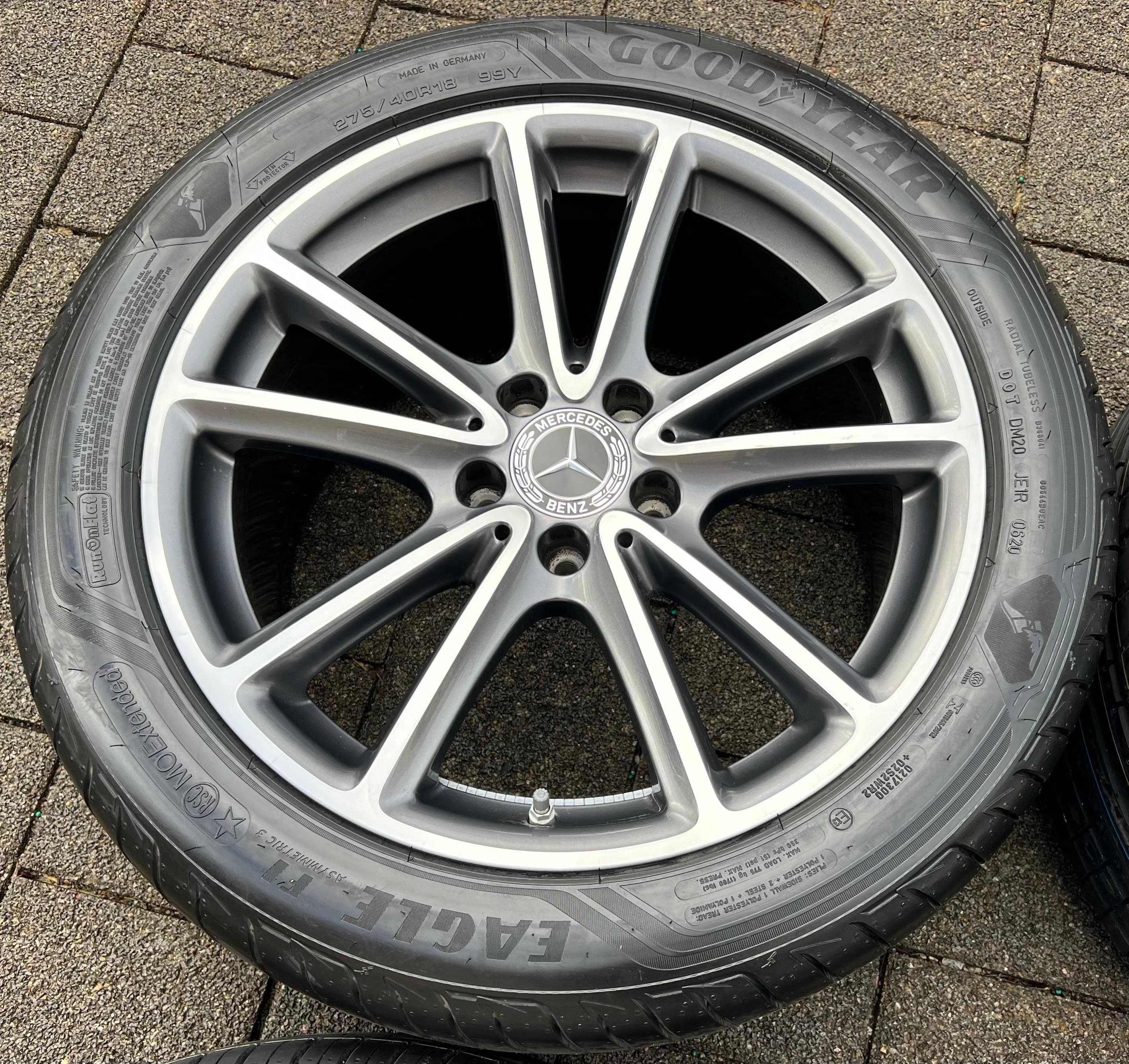 4 ROUES D'ÉTÉ ORIGINALES 18" EN ALUMINIUM MERCEDES CLS W257 245/45R18 100Y 275/40R18 99Y