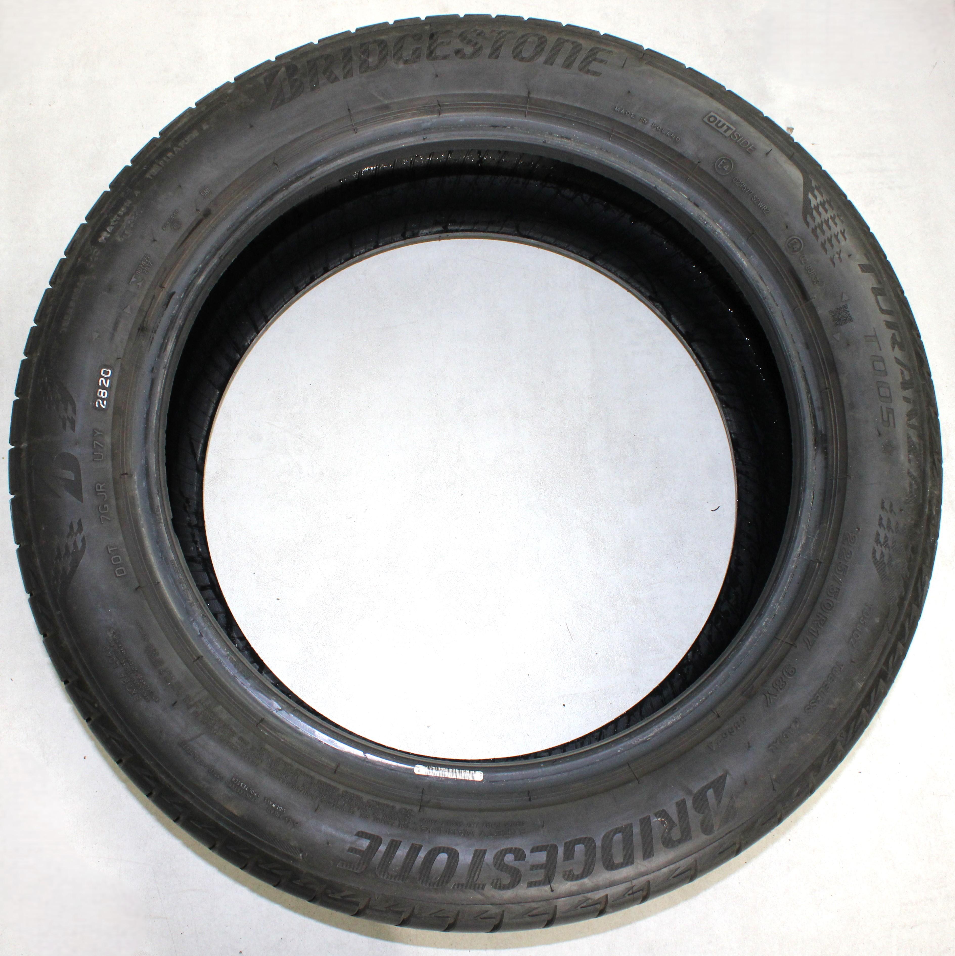 4 pneus d'été Bridgestone Turanza T005 225/50R17 98Y * 6-6,5 mm 2020