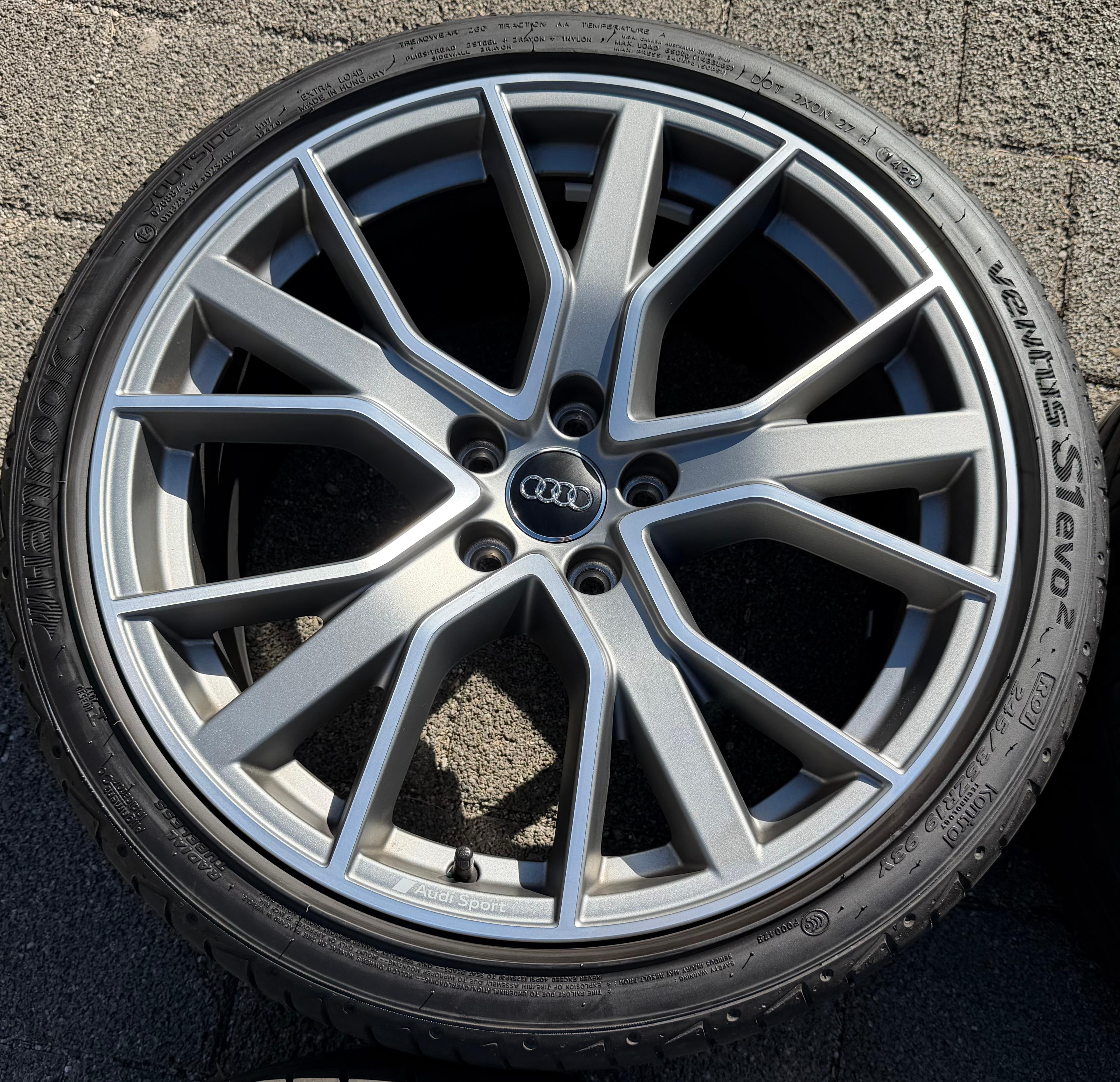 4 originele 19" lichtmetalen zomerwielen Audi A4 S4 8W B9 8W0601025DH 245/35R19 93Y Hankook