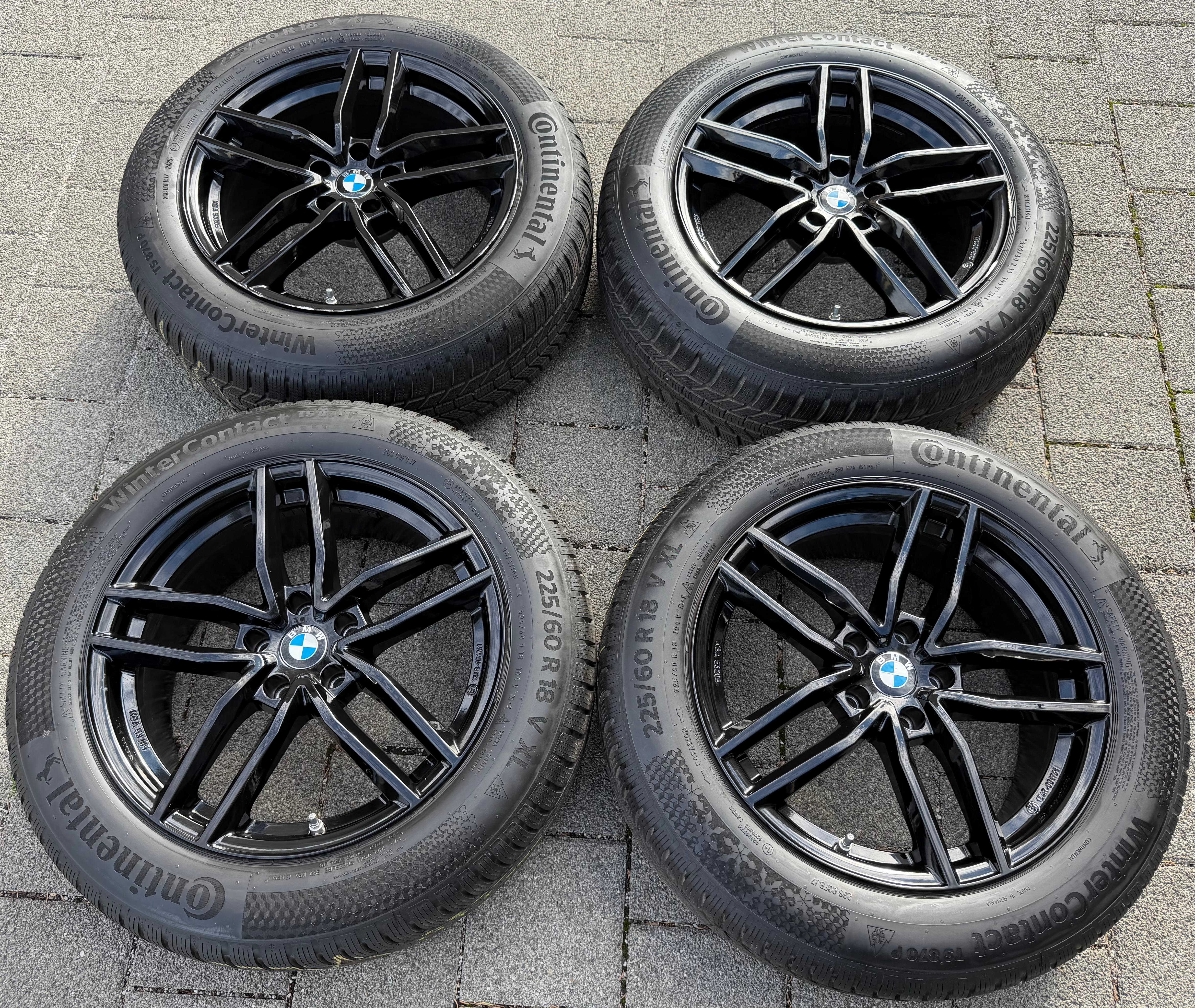 4 ruedas de invierno de aluminio de 18" para BMW X3 G01 X4 G02 225/60R18 104V Continental 2023 RDKS