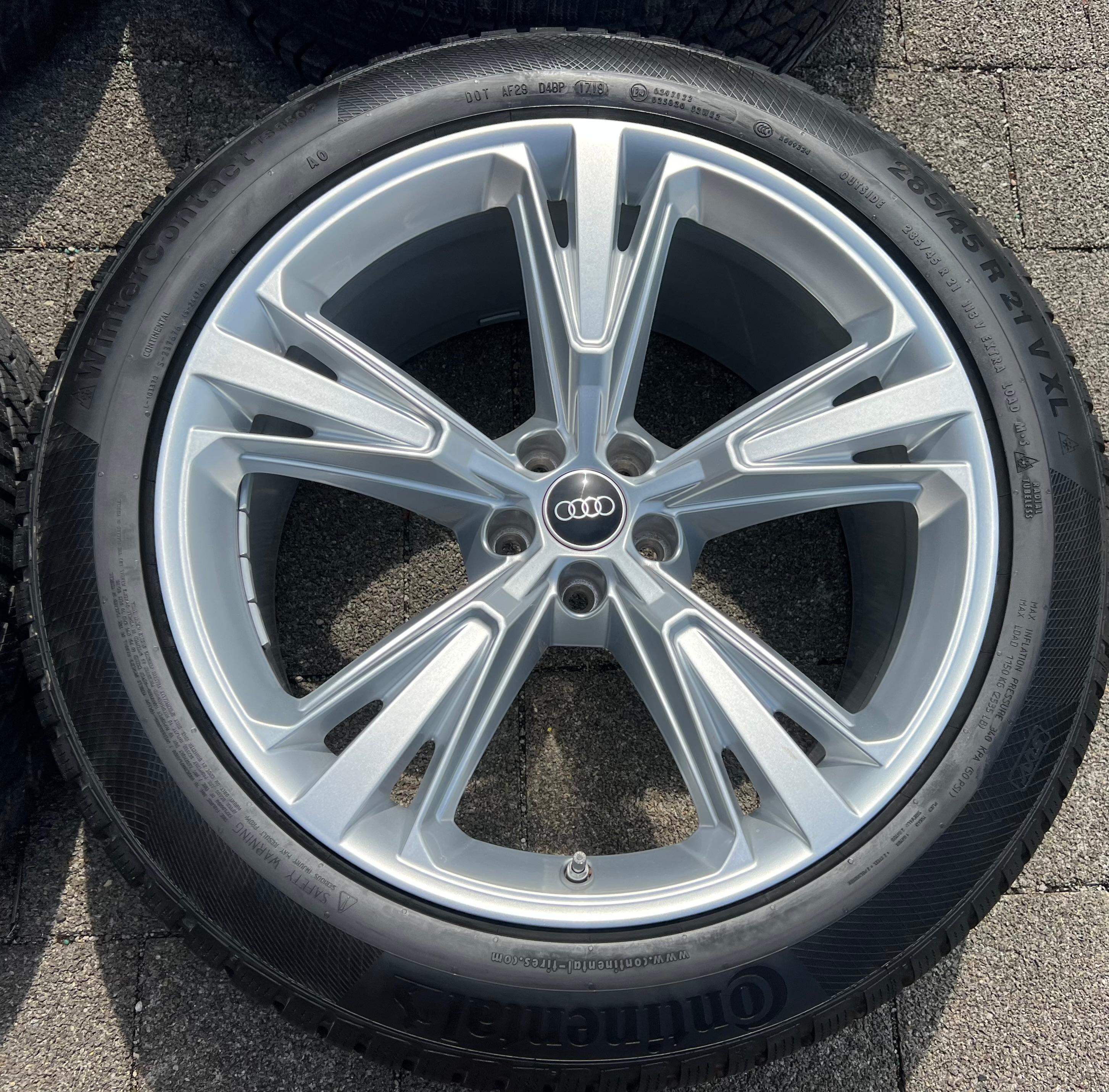 4 ORIGINAL 21" ALU WINTERRÄDER AUDI Q8 SQ8 4M 4M8601025H 285/45R21 113V CONTINENTAL FREIHAUS