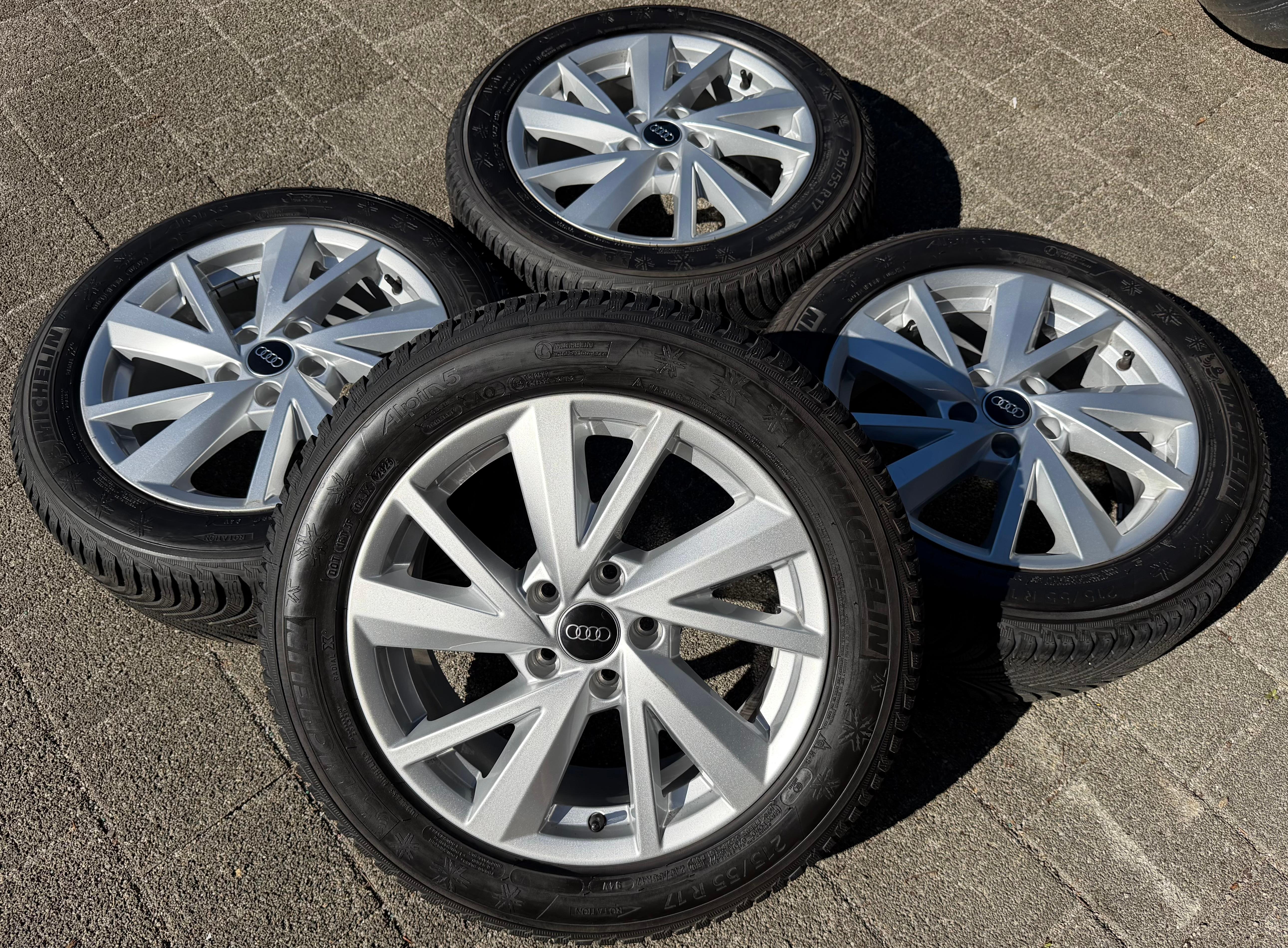 4 Original 17" Alu Winterräder Audi Q2 GA 215/55R17 94V Michelin 8MM 2023