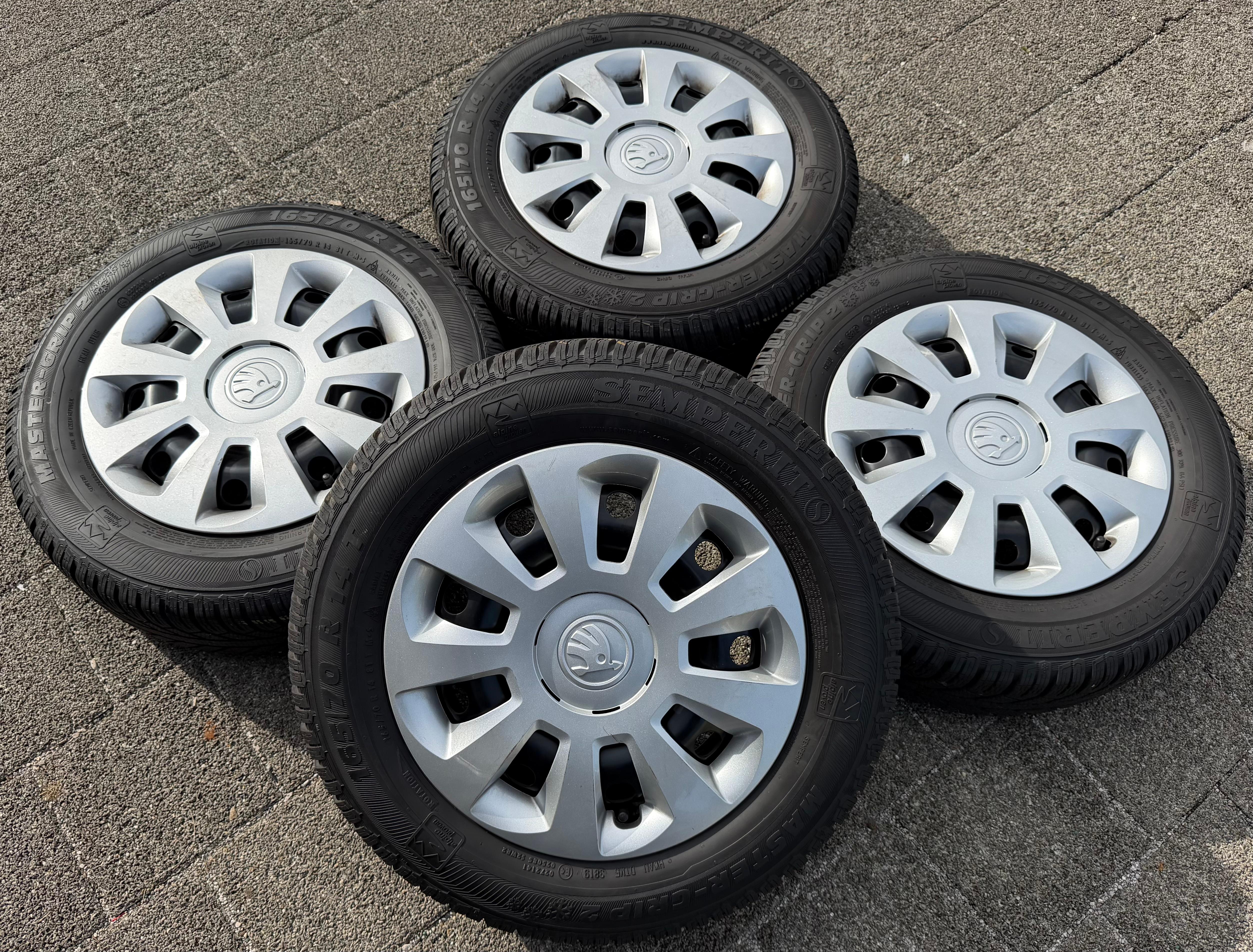 4 Winterräder VW UP UP! SEAT MII Skoda Citigo 165/70R14 81T Semperit 1S0601027