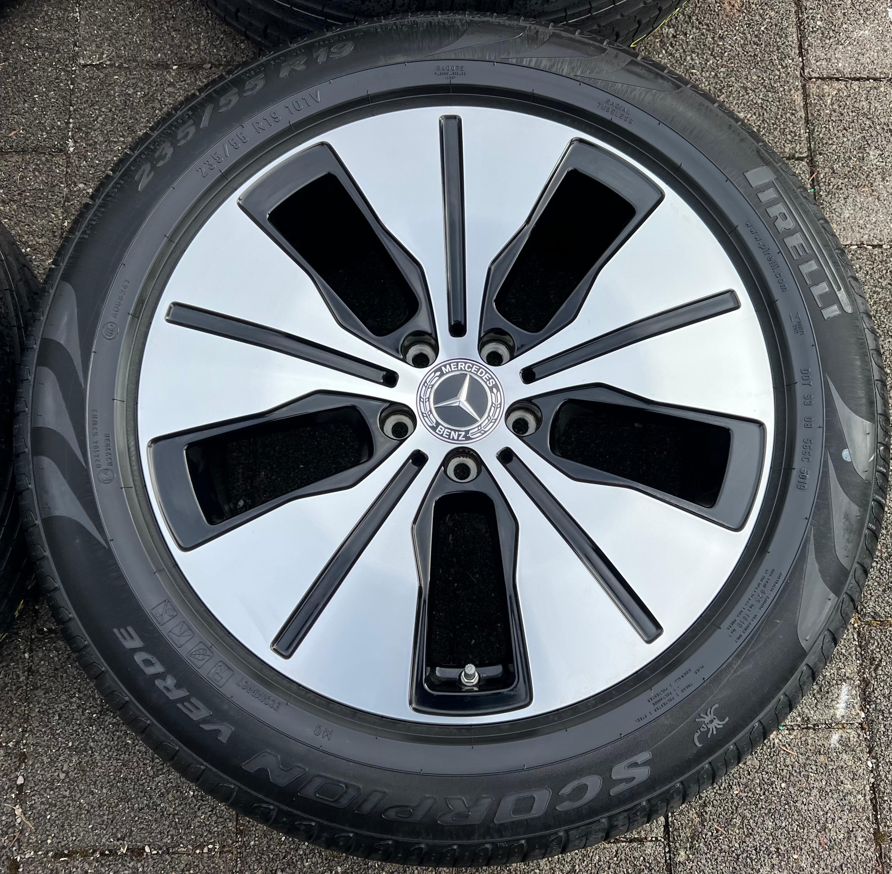 4 ORIGINAL 19" ALU SOMMERRÄDER MERCEDES EQC N293 235/55R19 101V A2934011200 NEU