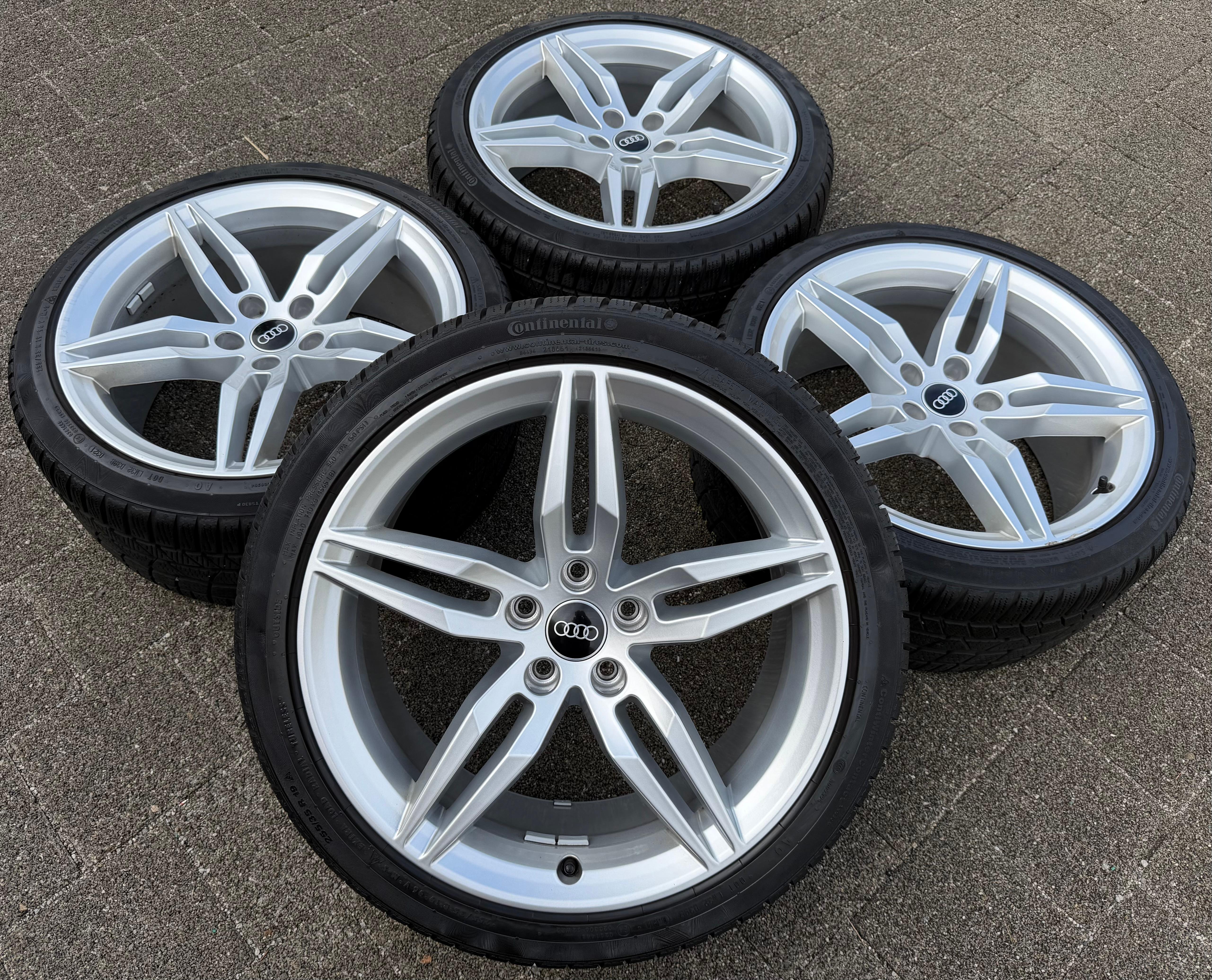 4 Original 19" Alu Winterräder Audi A5 S5 8W F5 8W0601025AM 255/35R19 96V Continental