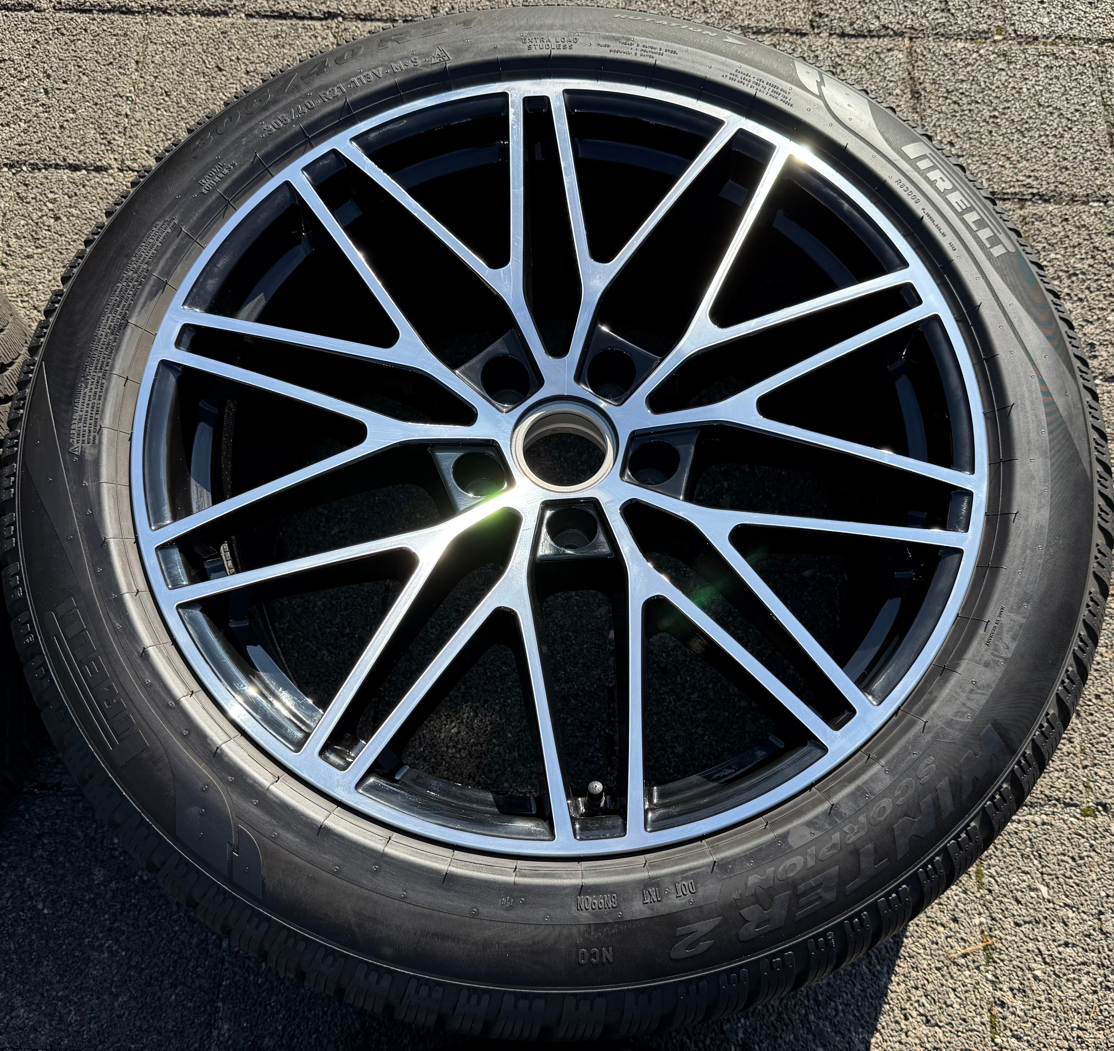4 originele 21" lichtmetalen winterwielen Porsche Cayenne II E3 9YA 9Y0601025CD 9Y0601025CE RDKS