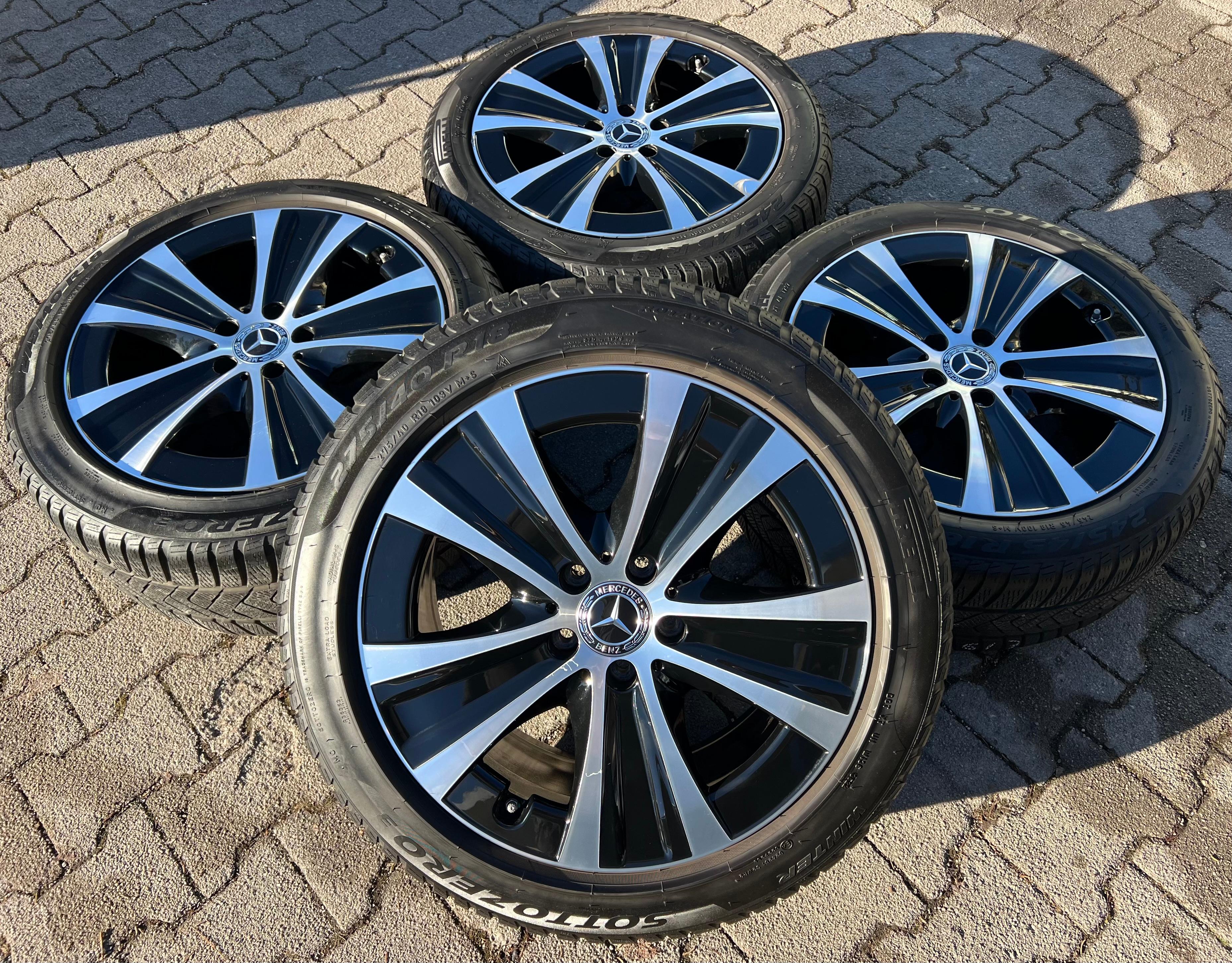 4 ORIGINAL 18" ALU WINTERRÄDER MERCEDES E-KLASSE W213 S213 245/45R18 100V 275/40R18 103V RDKS