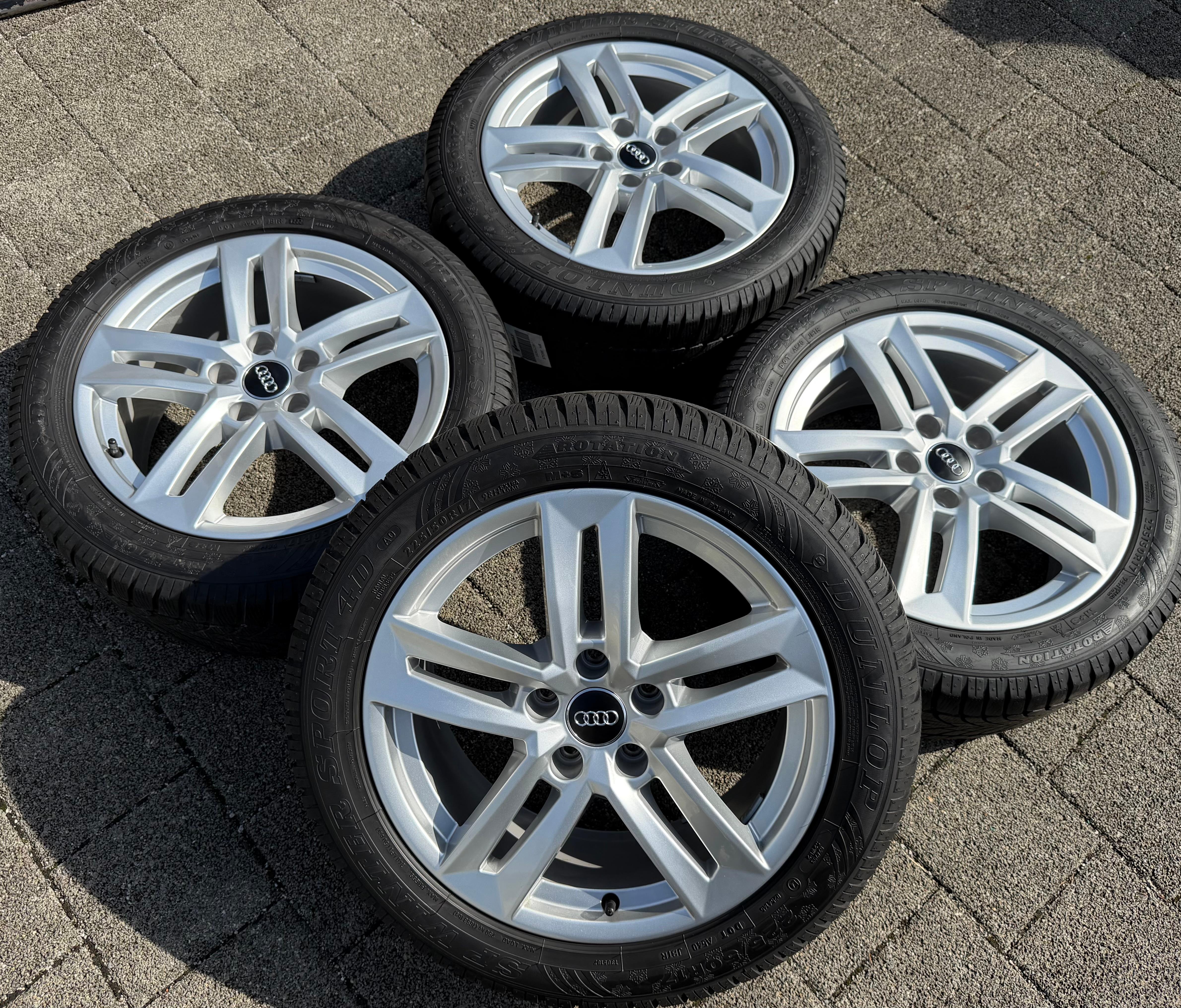 4 Original 17" Alu Winterräder Audi A4 B9 8W 8W0601025P 225/50R17 98H Dunlop 2021