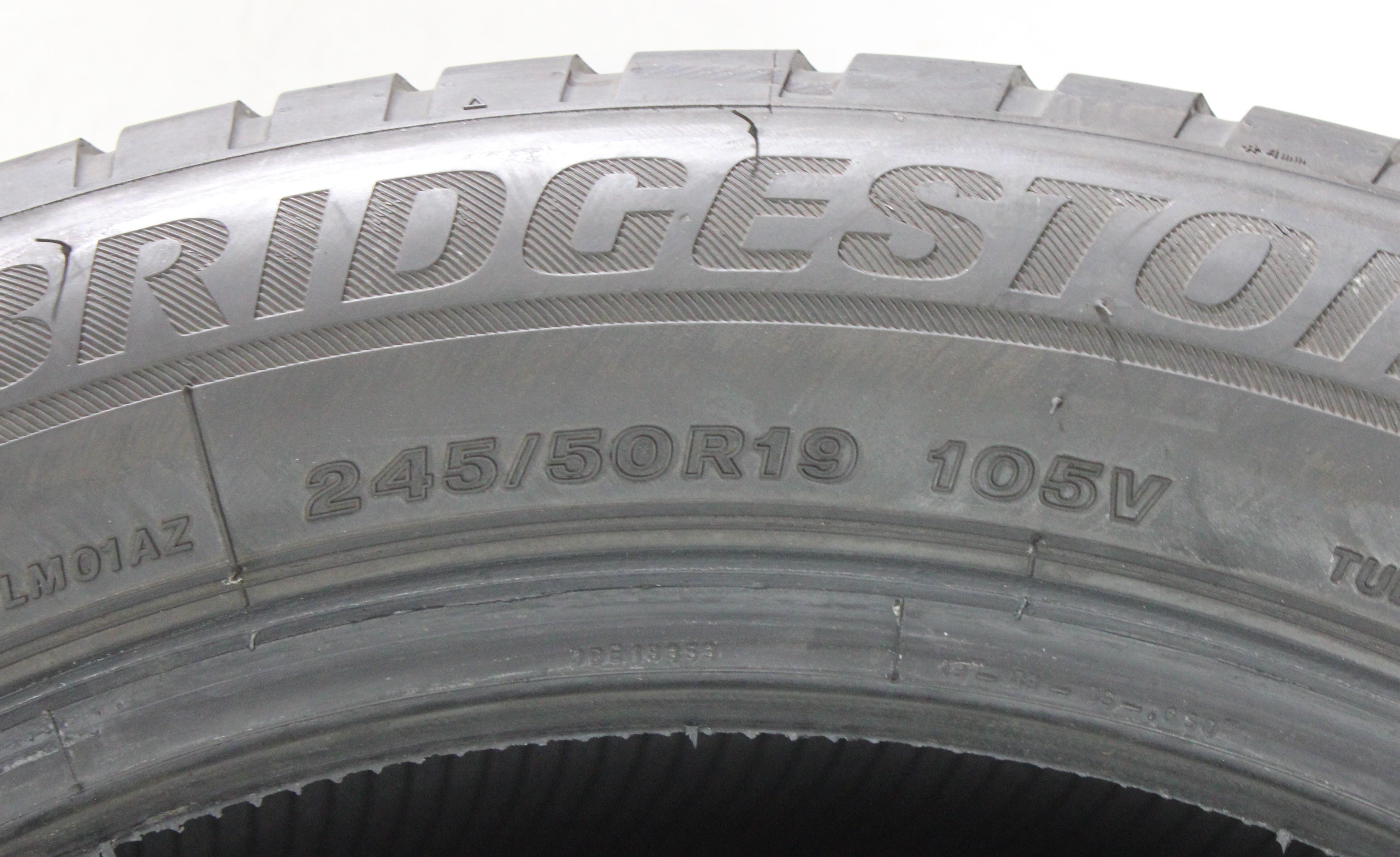 4 x 245/50R19 105V pneus hiver Bridgestone Blizzak LM001 * Runflat 2x5-5,5mm/2x6,5-7mm 2019 XL